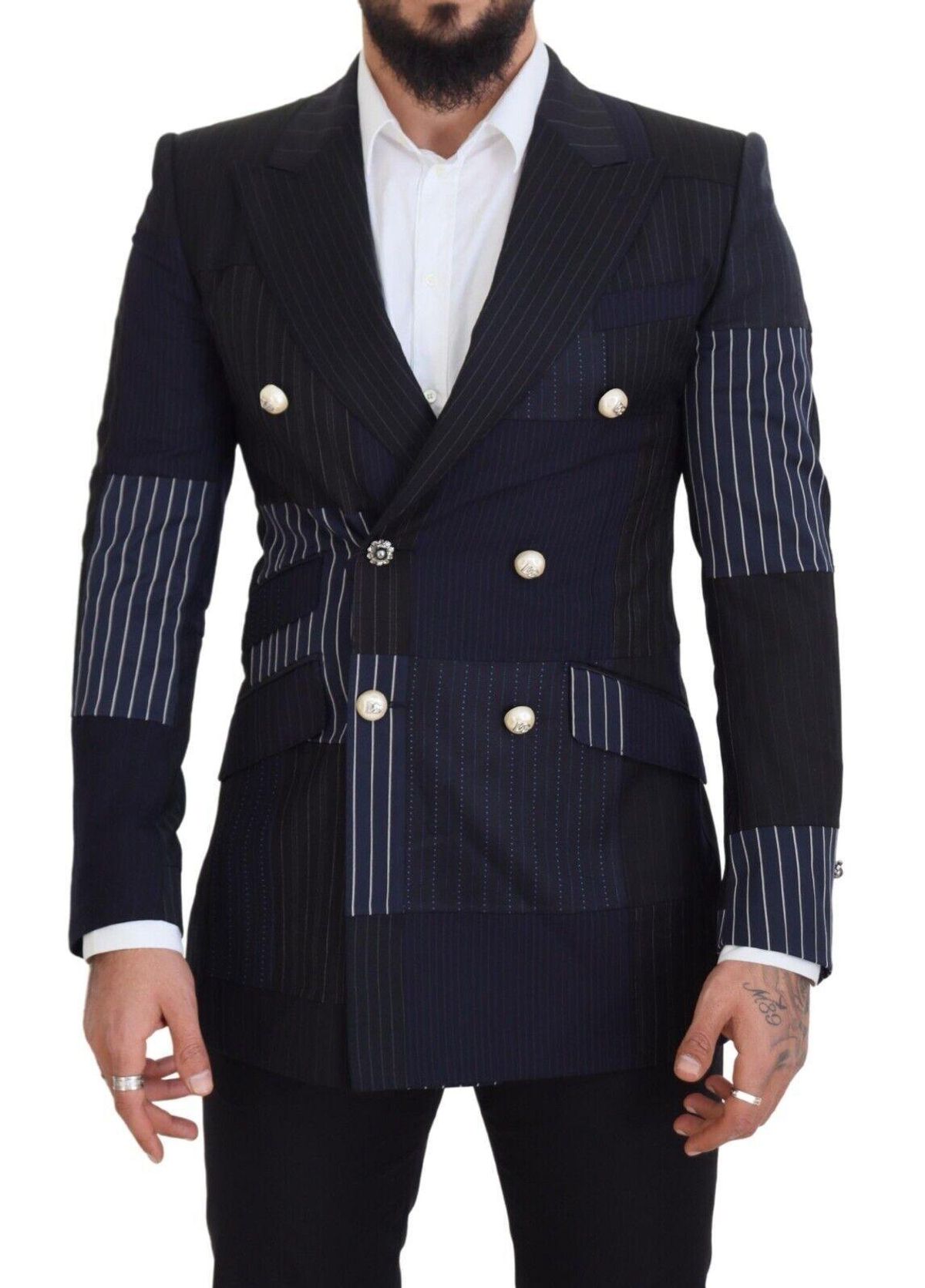 Dolce & Gabbana Blå Uld Blazer