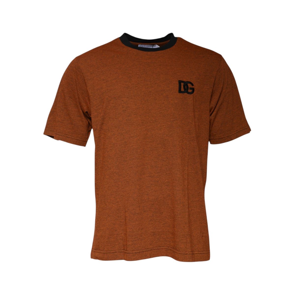 Dolce & Gabbana Brown DG Logo Polyester Crew Neck T-shirt