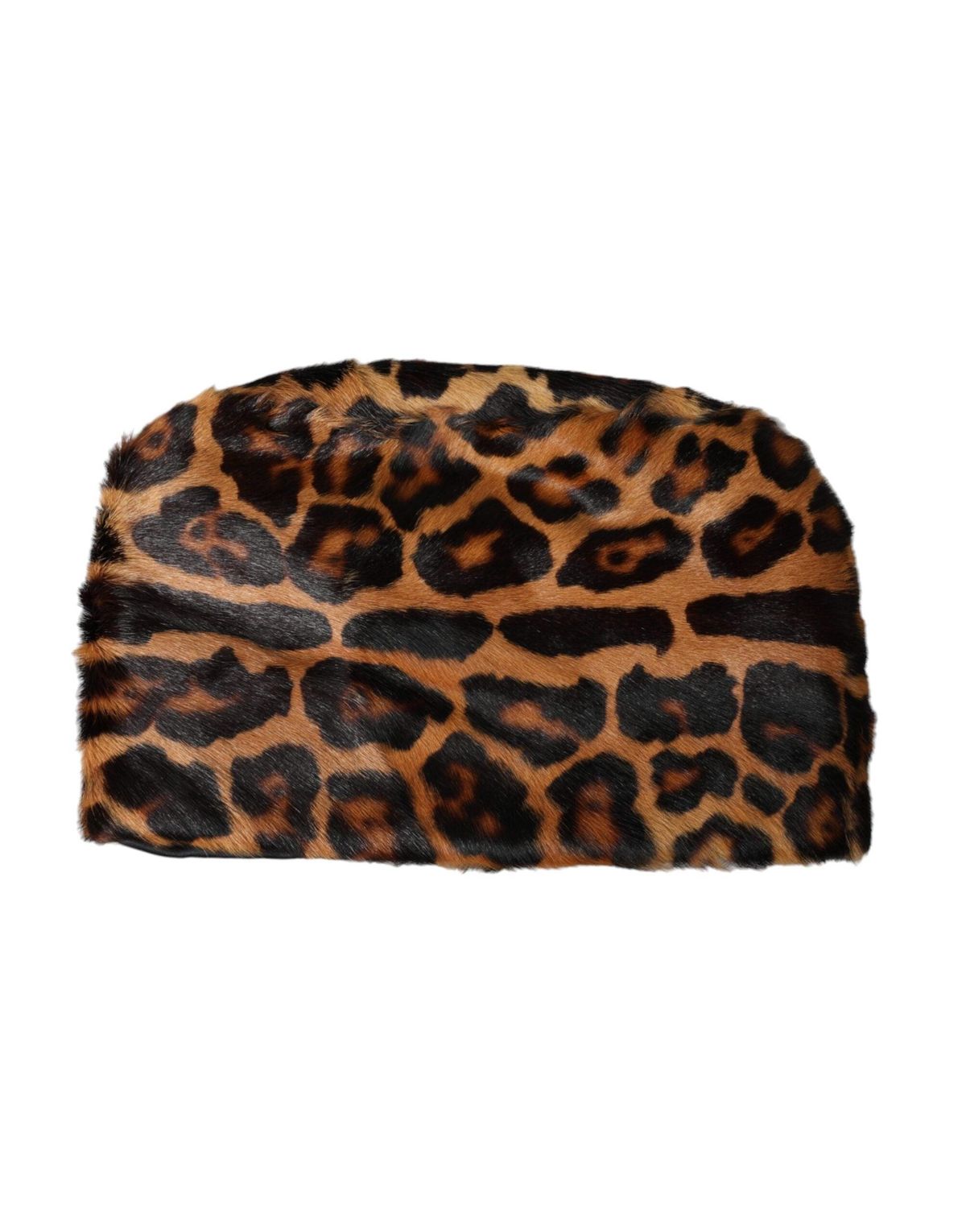 Dolce & Gabbana Brown Leopard Fur Dame Bucket Hat