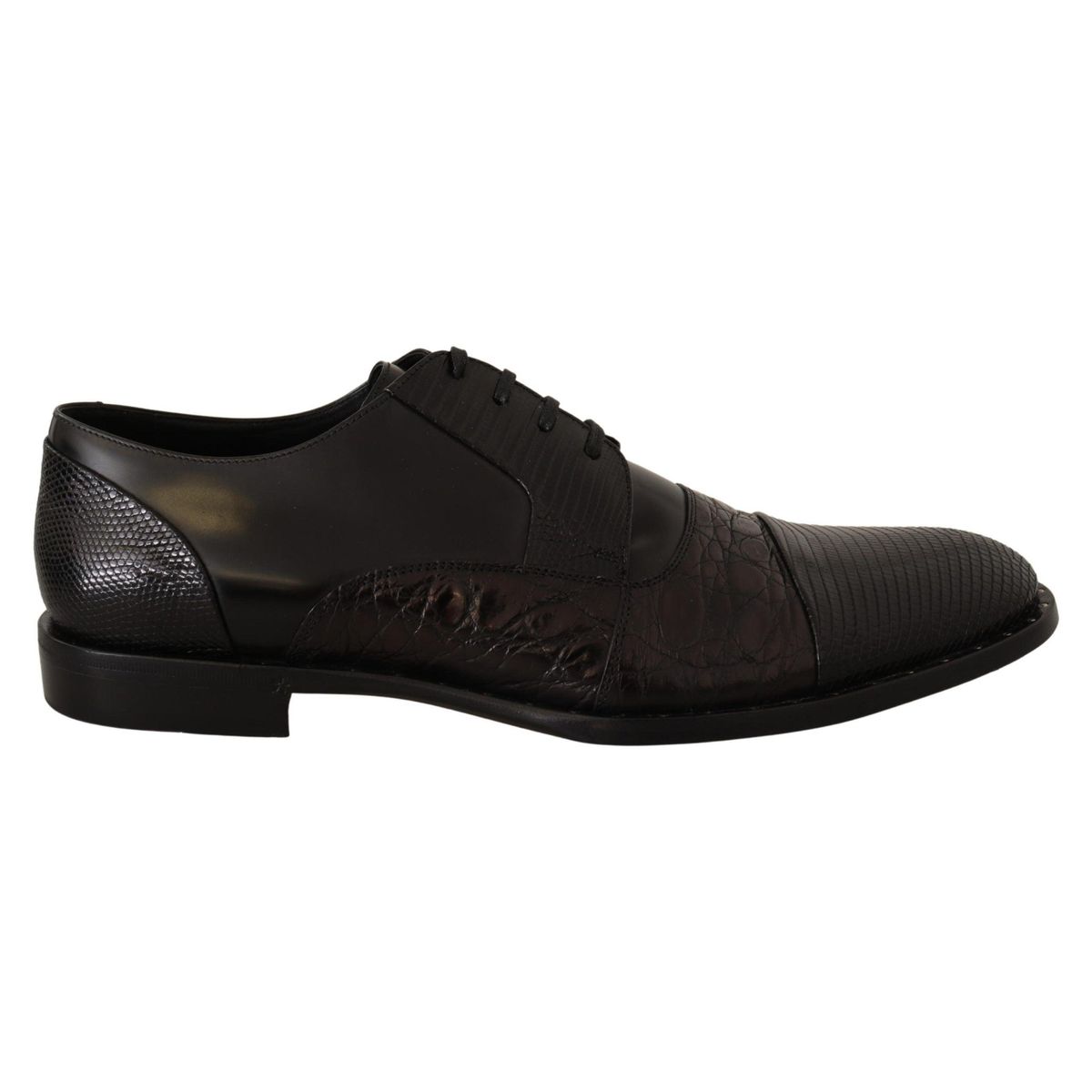 Dolce & Gabbana Elegant Black Derby Oxford Wingtips