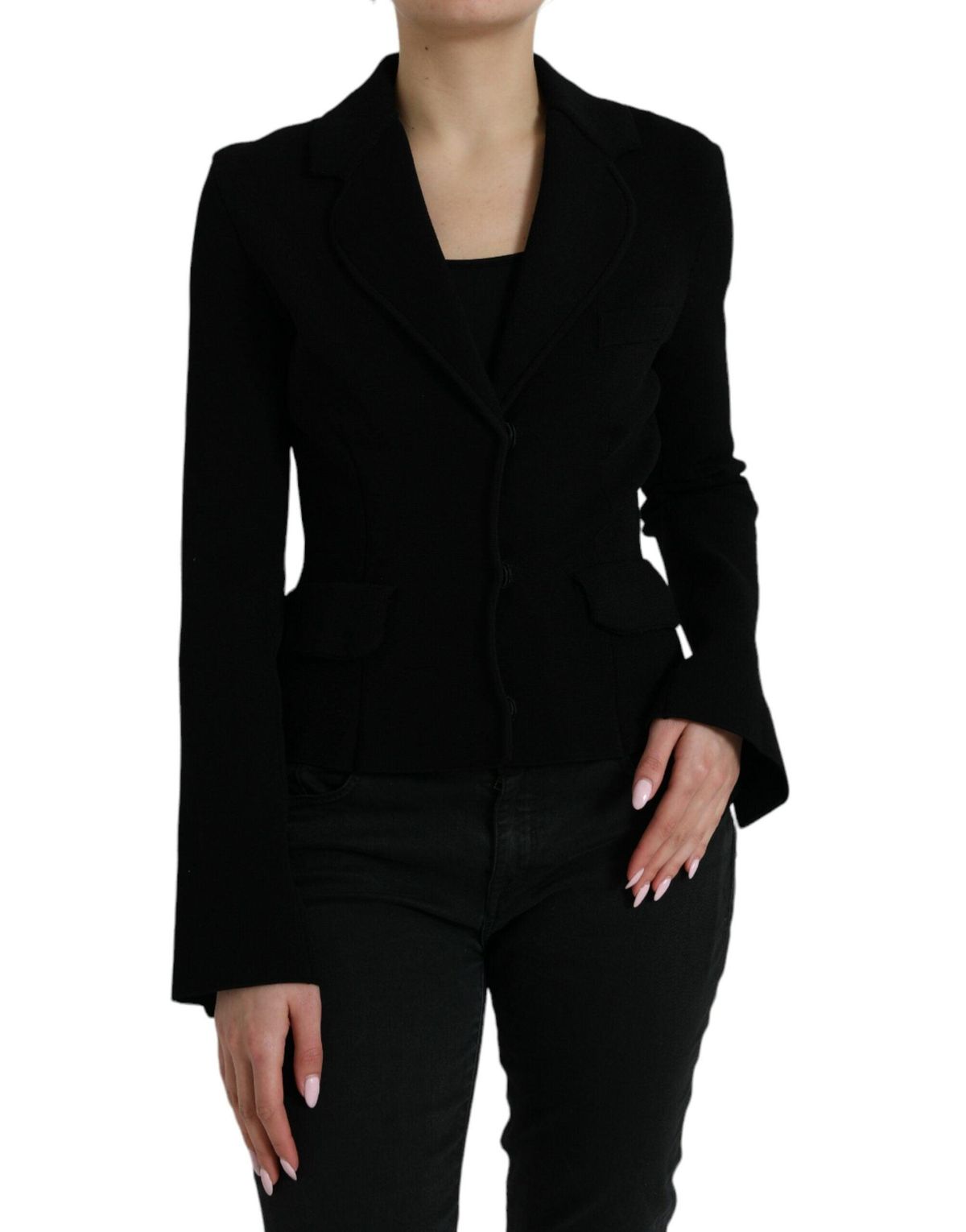 Dolce & Gabbana Elegant Black Designer Blazer for Dame