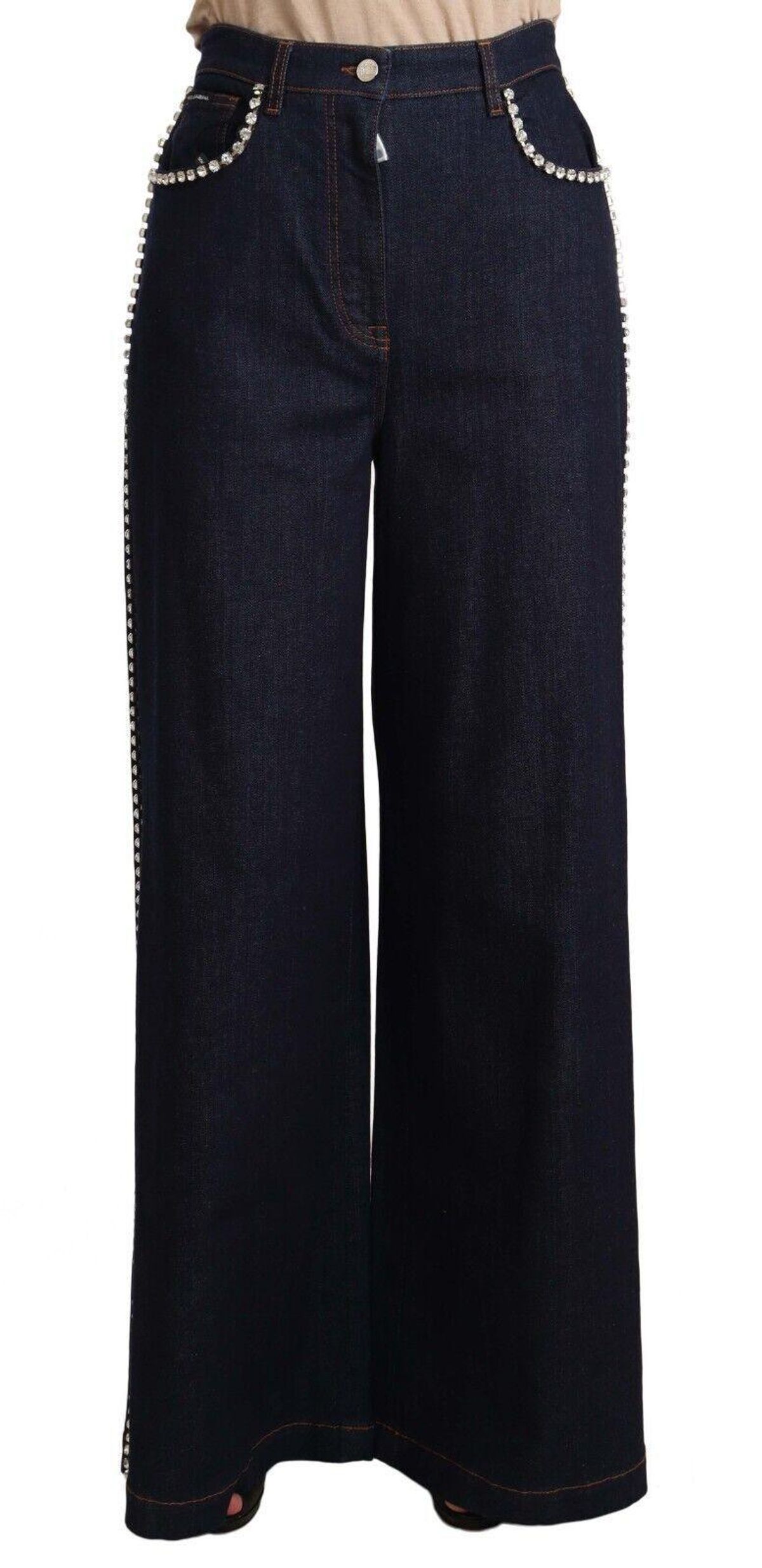 Dolce & Gabbana Elegant Dark Blue Flare Denim Jeans