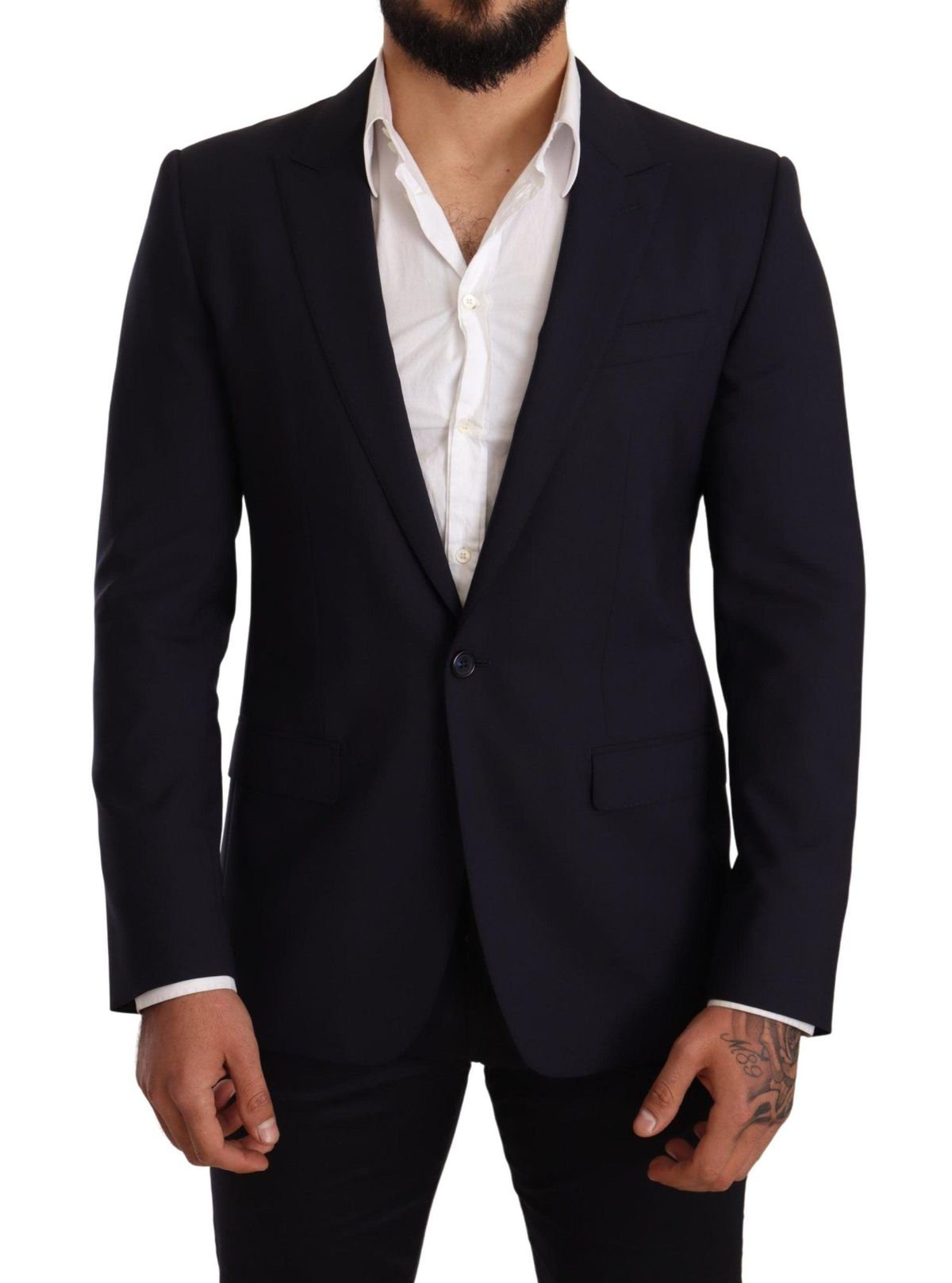 Dolce & Gabbana Elegant Navy Martini Blazer by Renowned Tailors