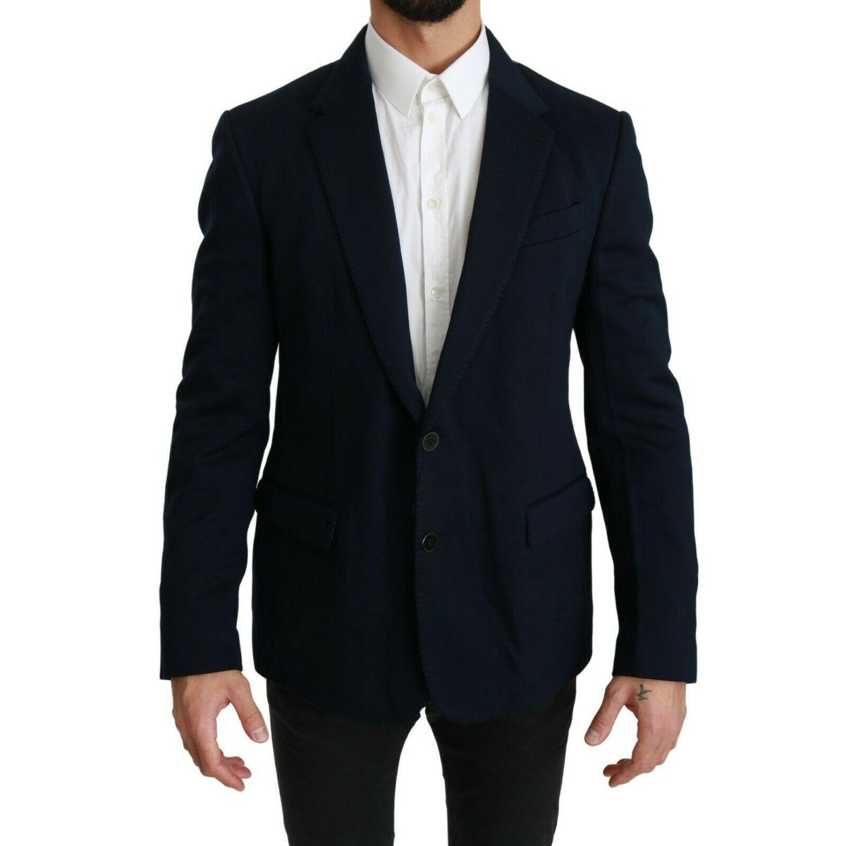 Dolce & Gabbana Elegant Slim Fit Dark Blue Herre Blazer