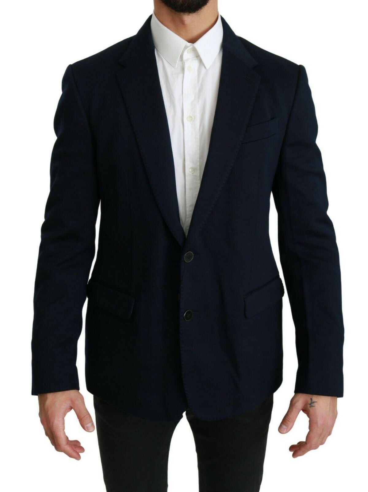 Dolce & Gabbana Elegant Slim Fit Dark Blue Herre Blazer