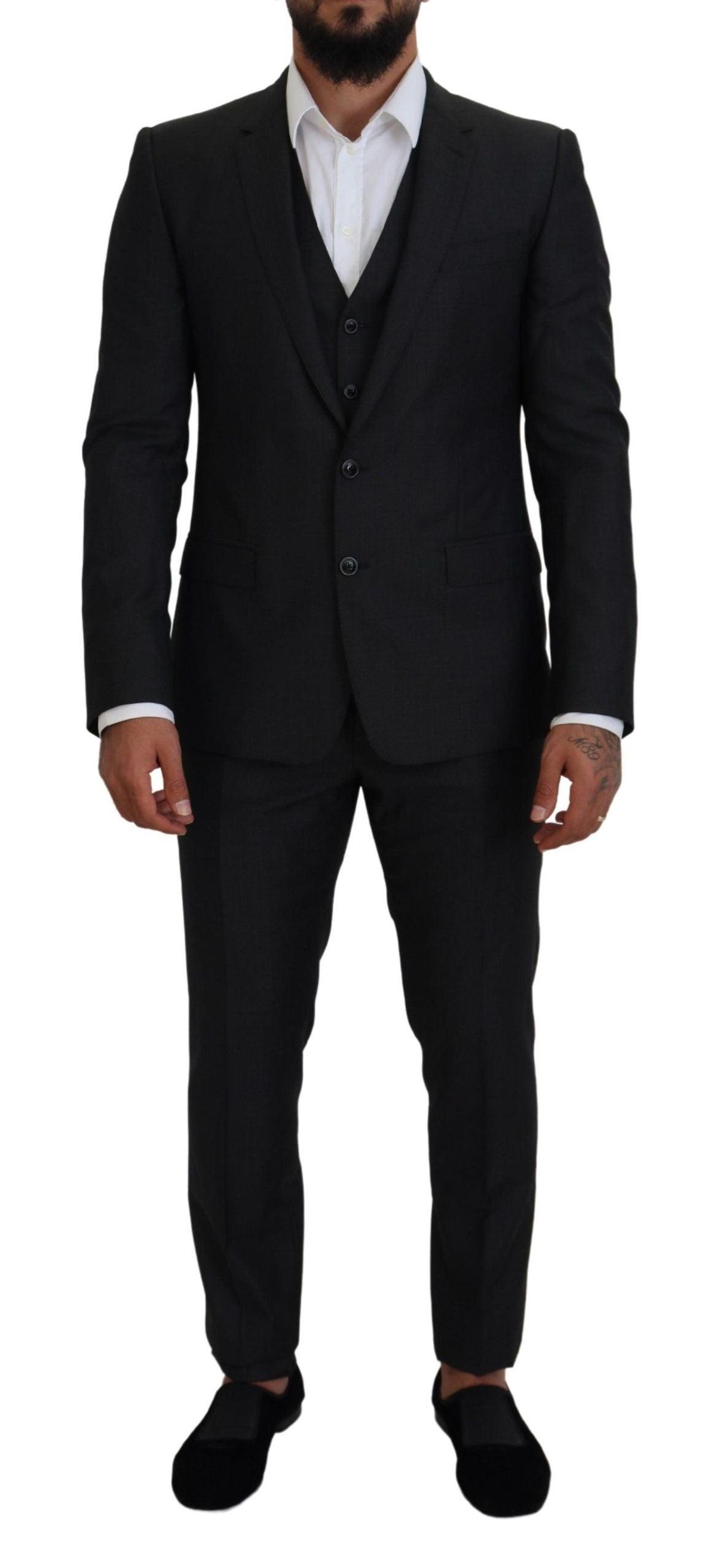 Dolce & Gabbana Grå MARTINI Slim Fit Jakkesæt