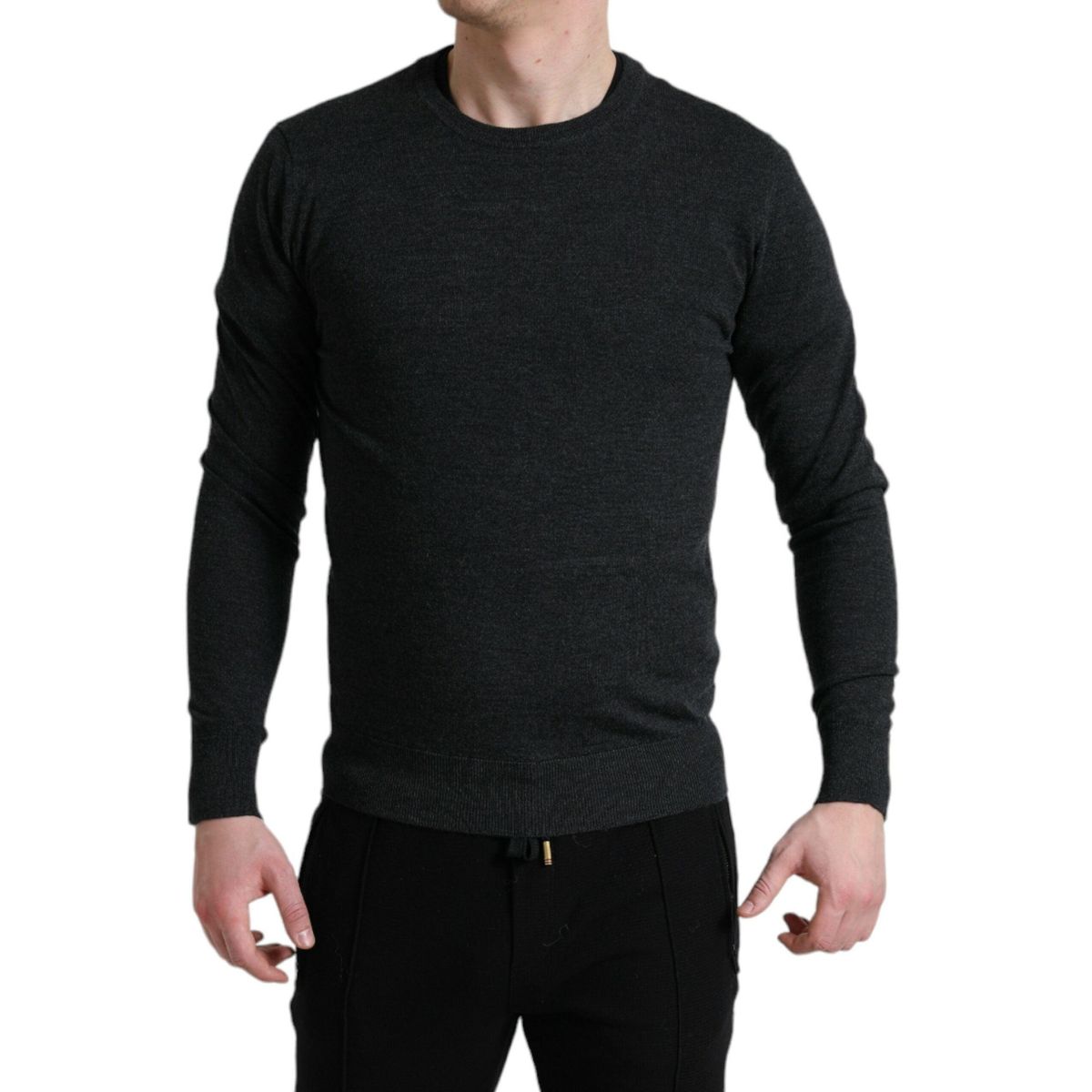 Dolce & Gabbana Grå Uld Pullover Sweater