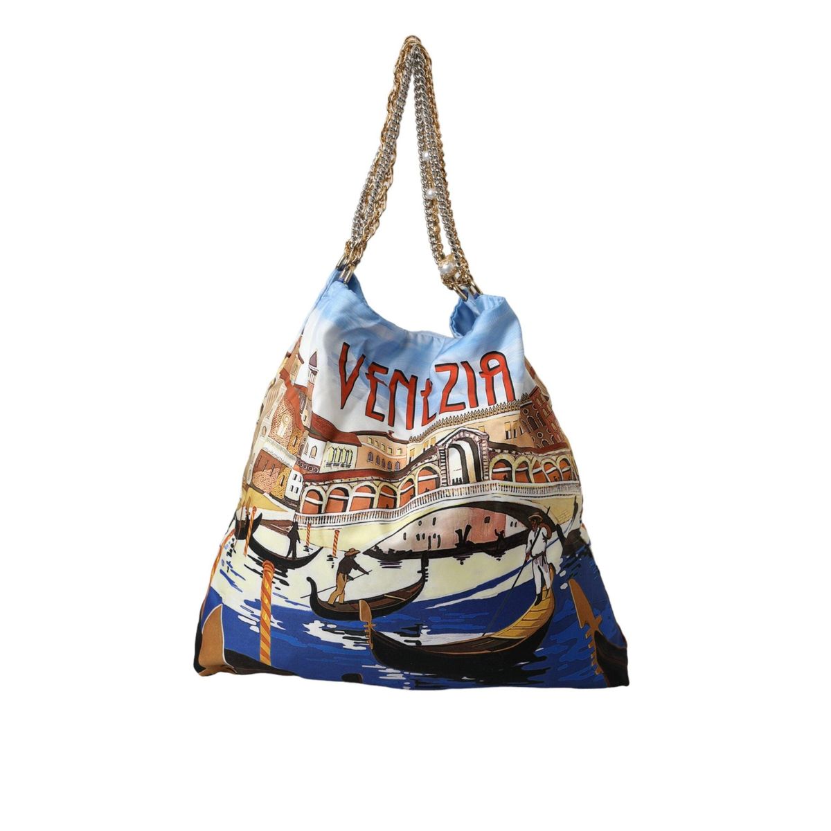 Dolce & Gabbana Multicolor Venezia Canvas Dame Shopping Tote Bag