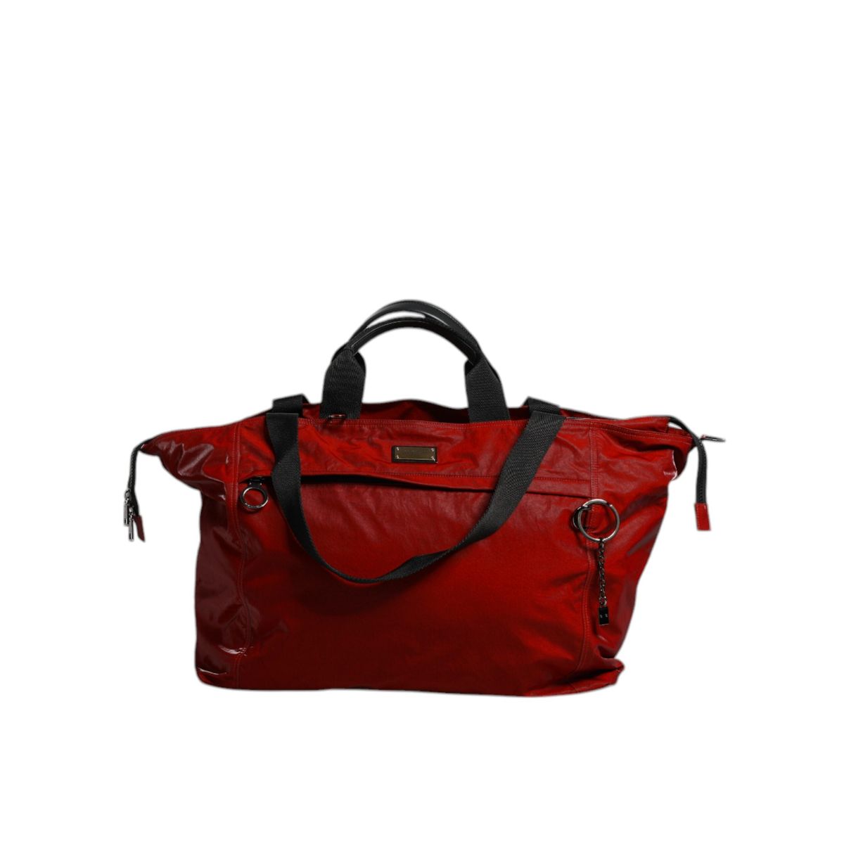 Dolce & Gabbana Red Nylon Calfskin Hand Shoulder Duffel Bag