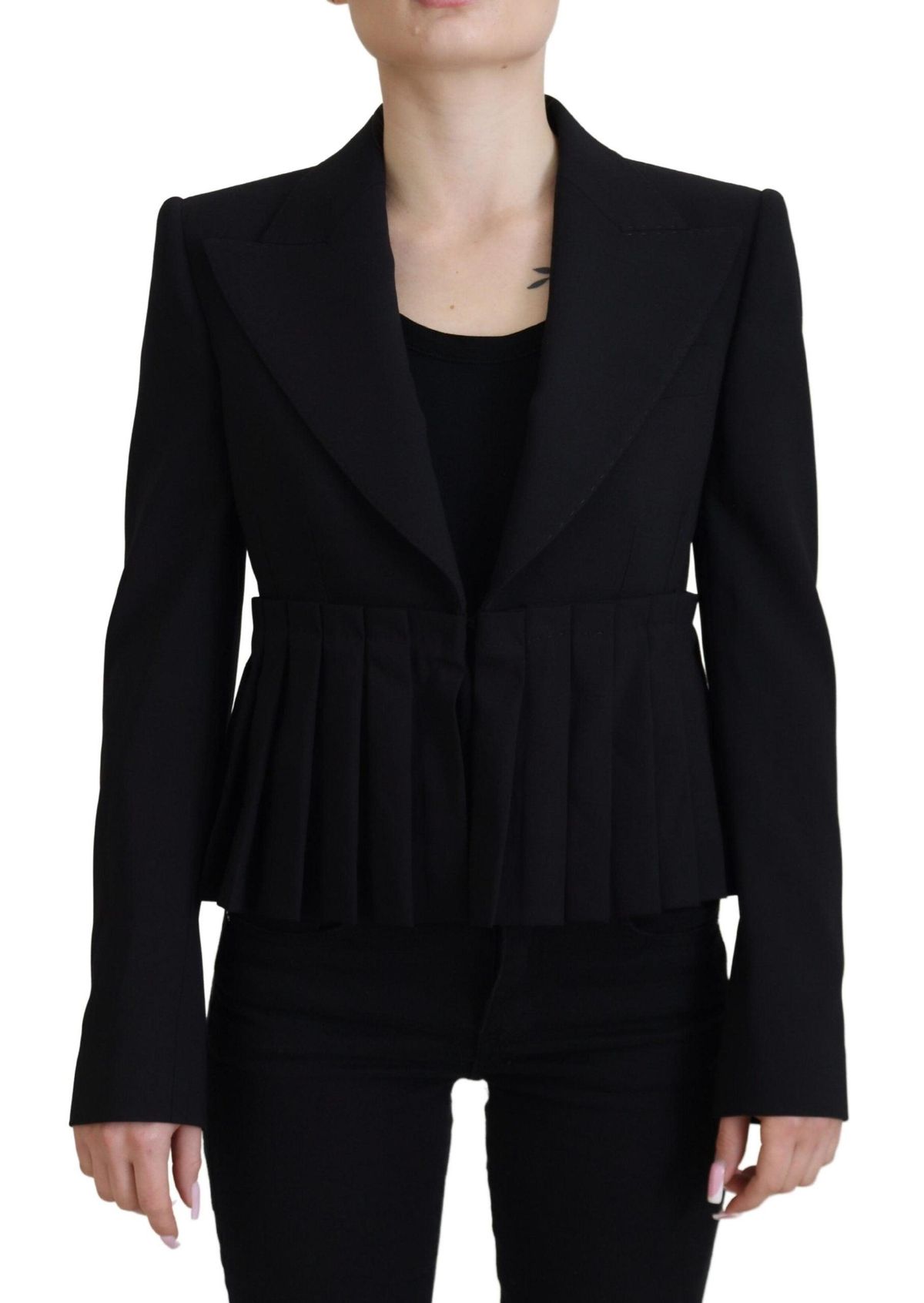 Dolce & Gabbana Sort Uld Blazer