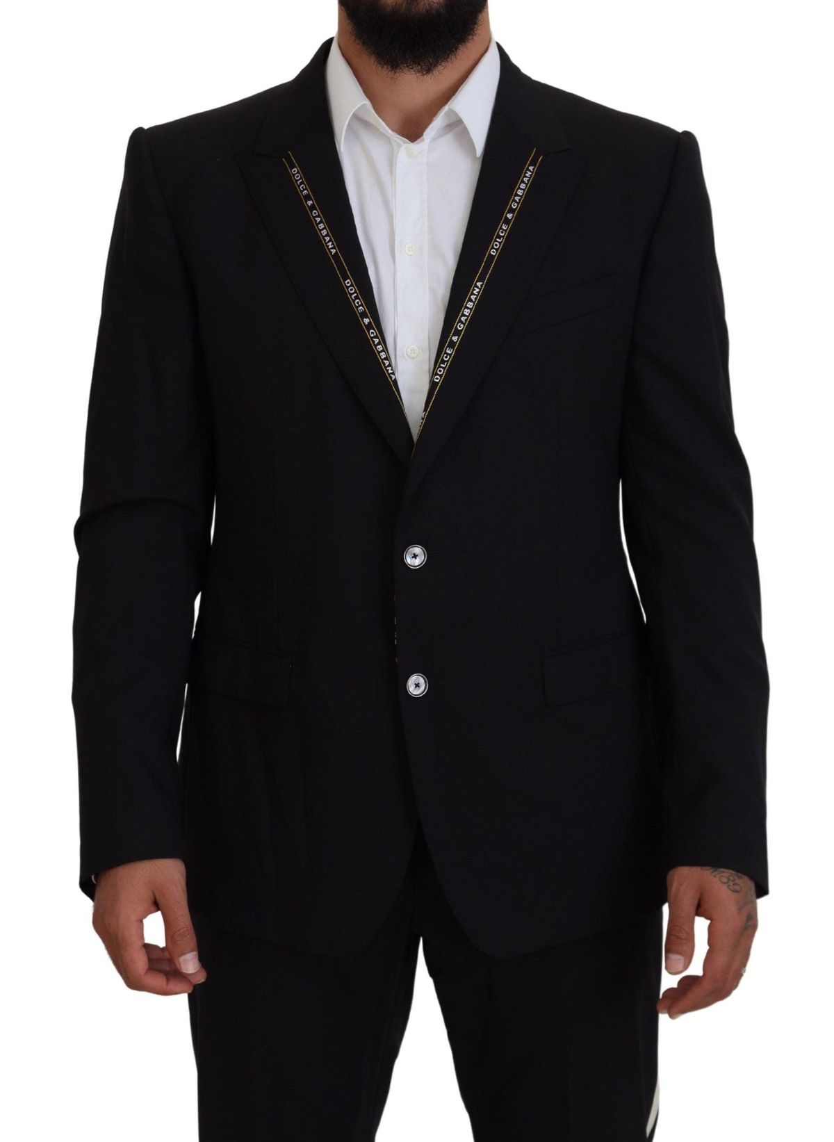 Dolce & Gabbana Sort Uld Slim Fit Blazer