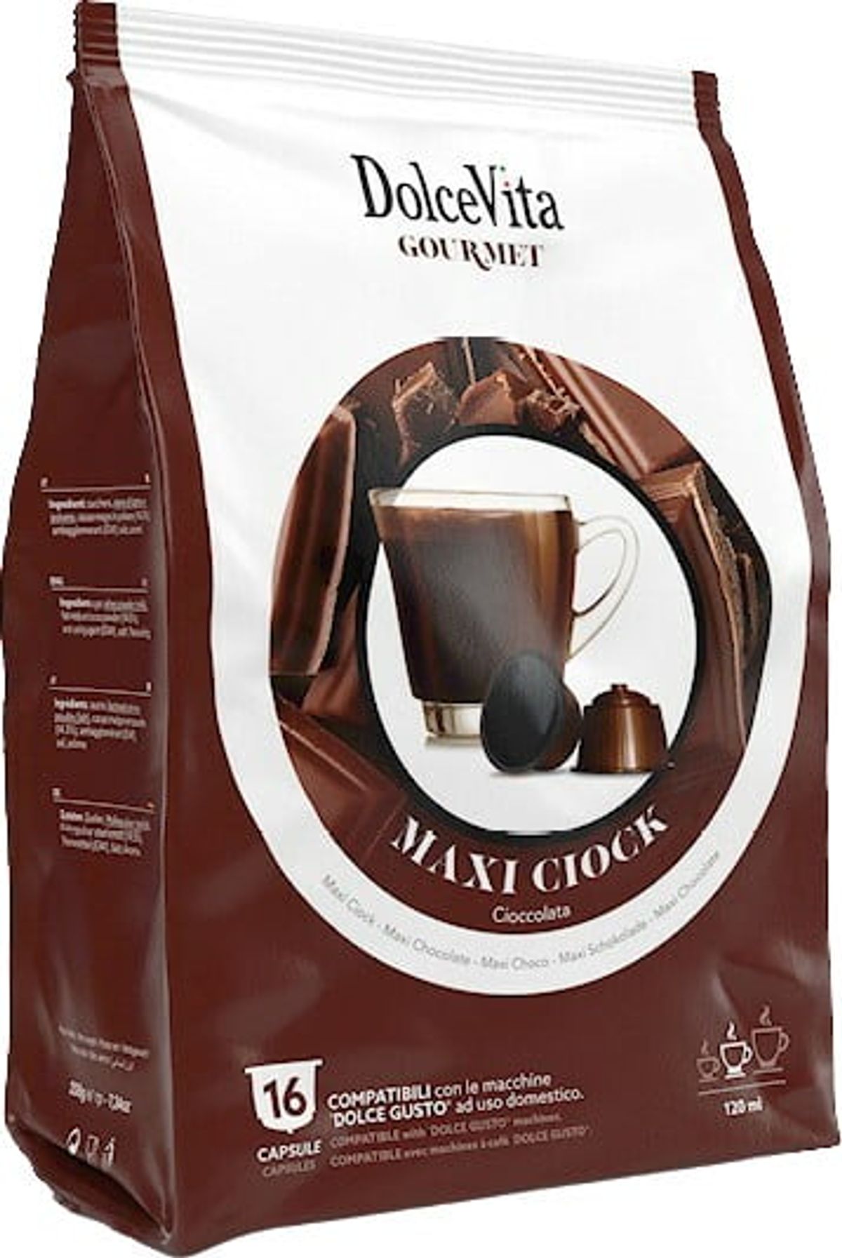 Dolce Vita - Maxi Ciock - Kakaodrik (16 stk) - Kapsler til Dolce Gusto