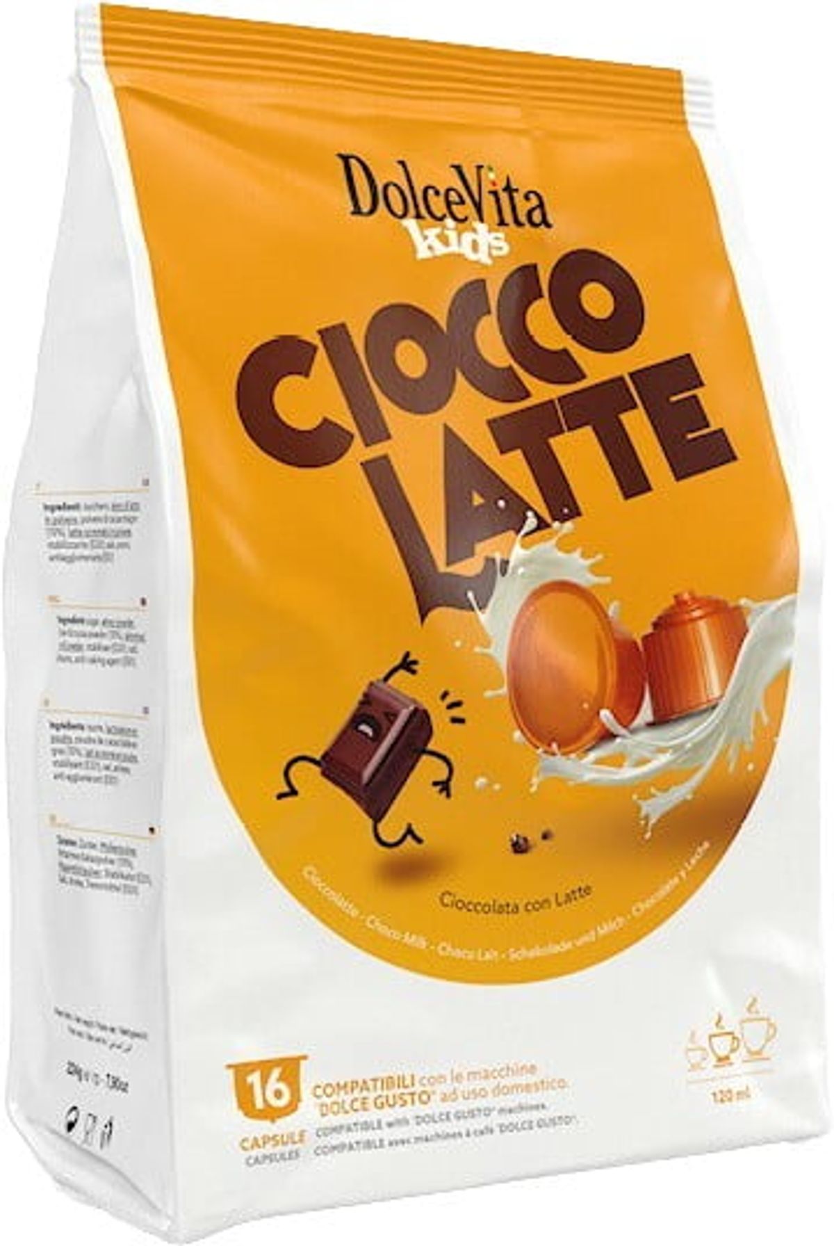 Dolce Vita - Mælkechokolade (16 stk) - Kapsler til Dolce Gusto