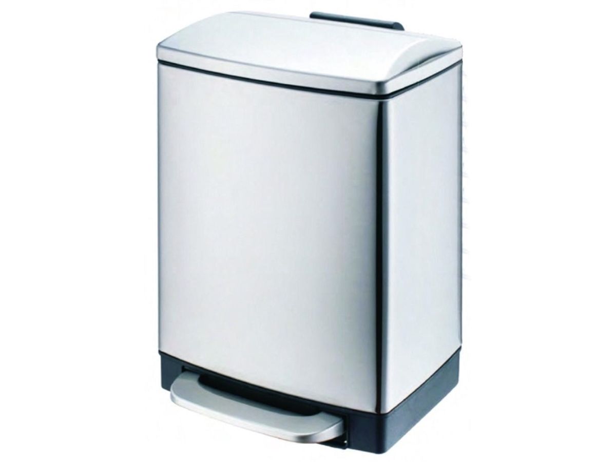 Domoletti Bin Square With Ped T-F11612ss 12L Satin