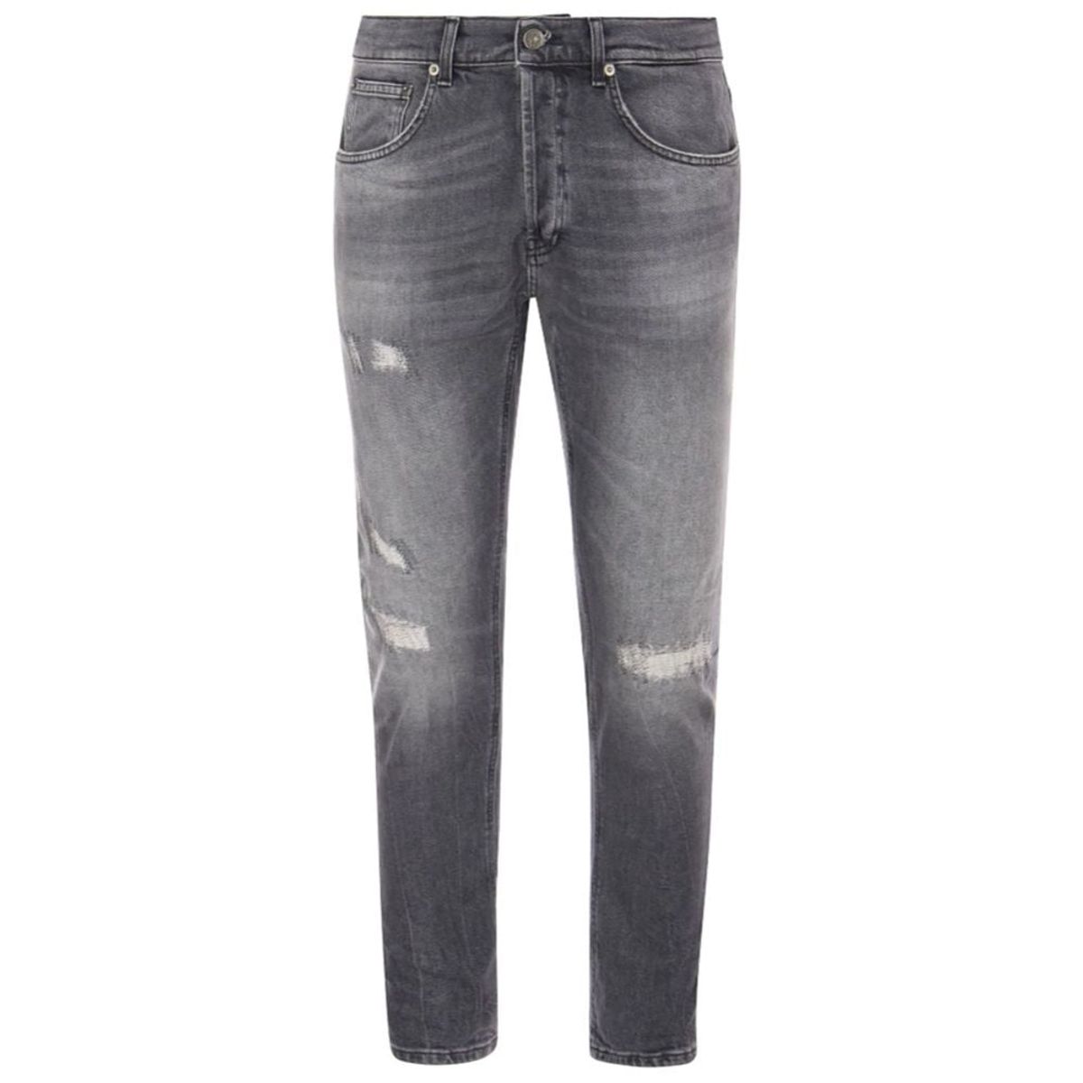 Dondup Chic Grey Dian Jeans with Distressed Detailing