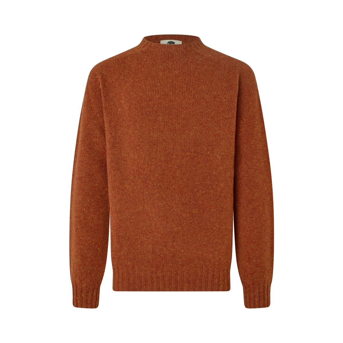 Donegal Jumper rundhalset sweater, Burnt Orange, Glenugie Nep lammeuld - L