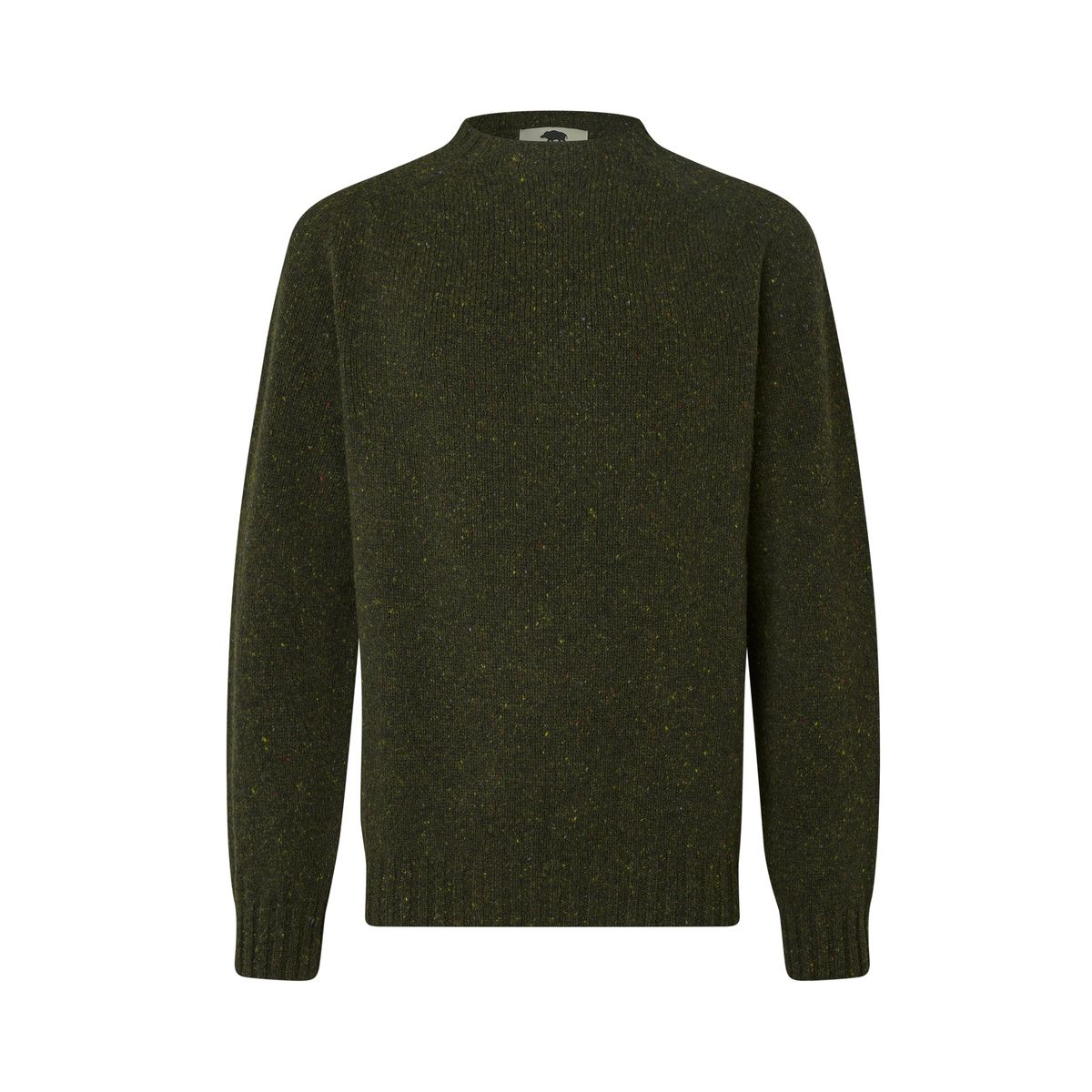 Donegal Jumper rundhalset sweater, Harris Green, Glenugie Nep lammeuld - XS