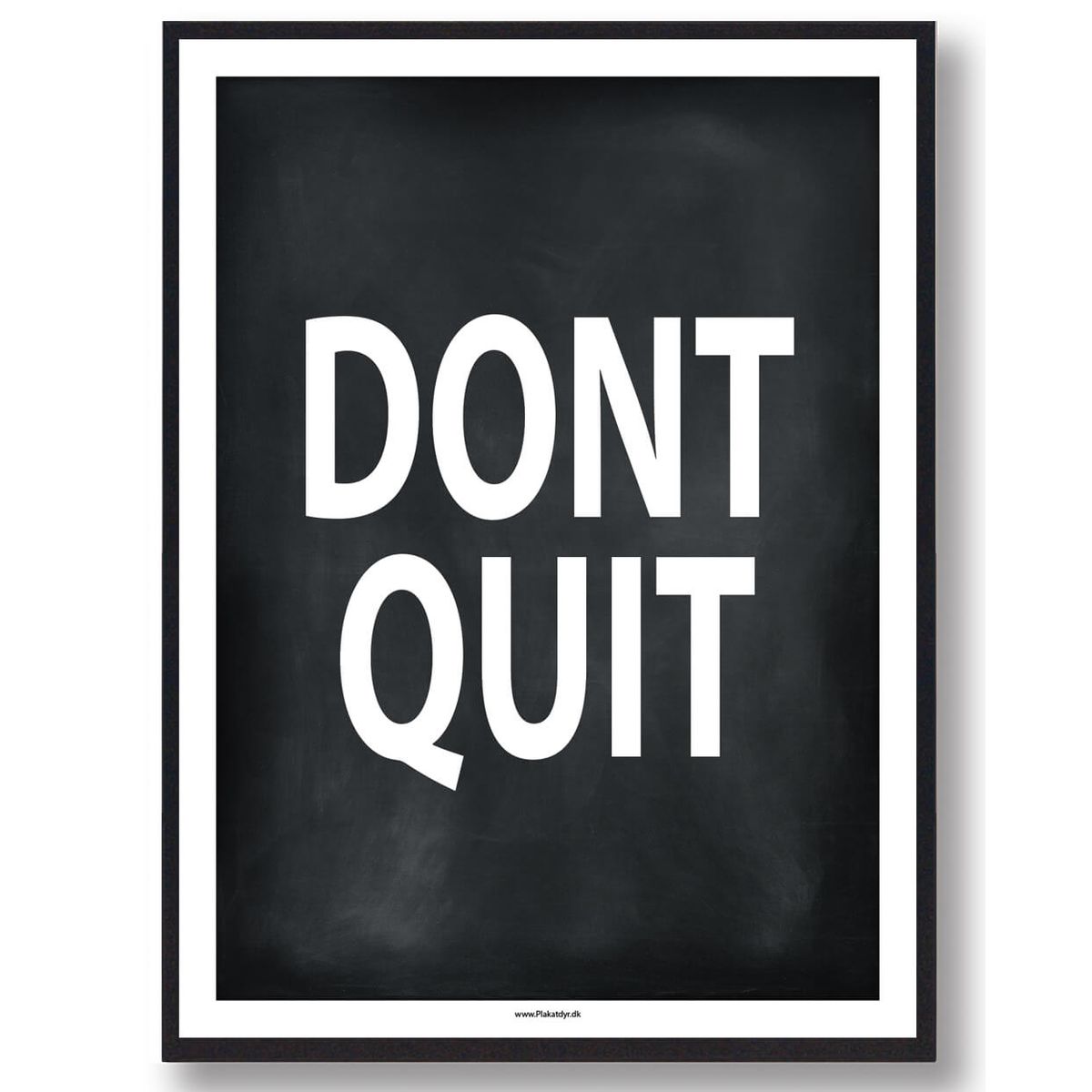 DONT QUIT - gamerplakat (sort) (Størrelse: S - 21x29,7cm (A4))