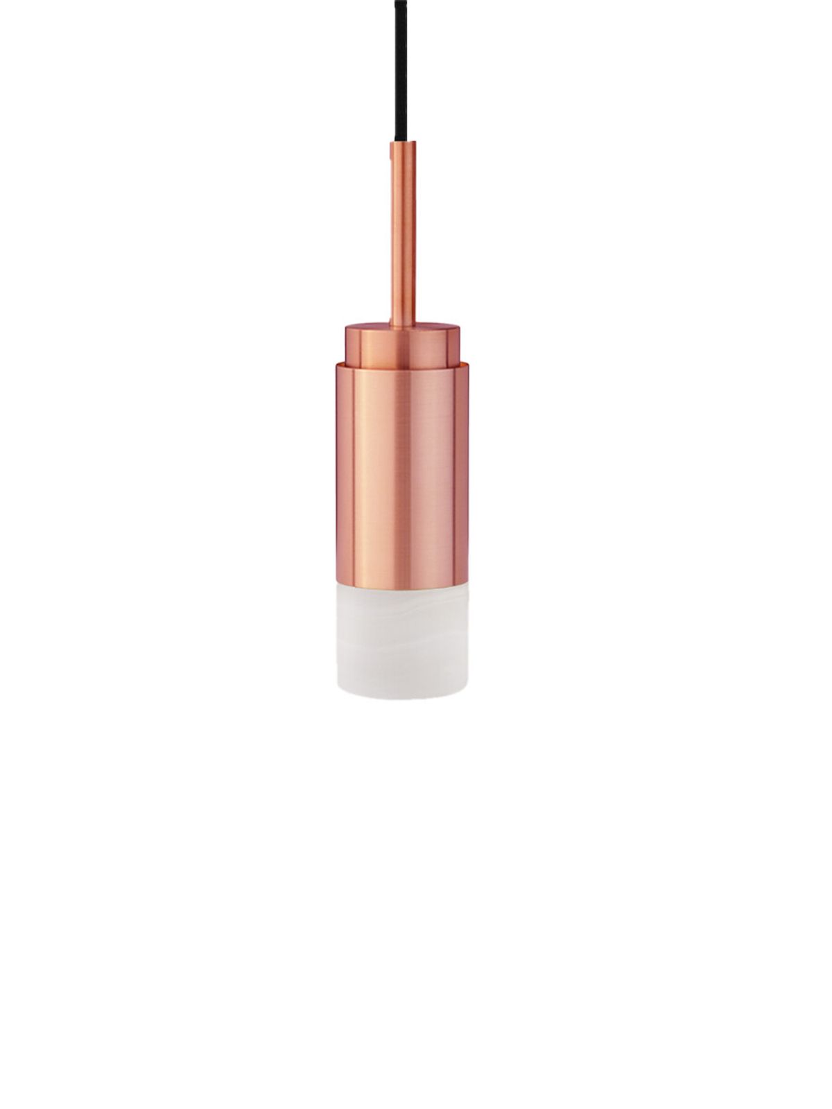 Donya ONYX Cylinder, white fra Anour (Brushed Copper)