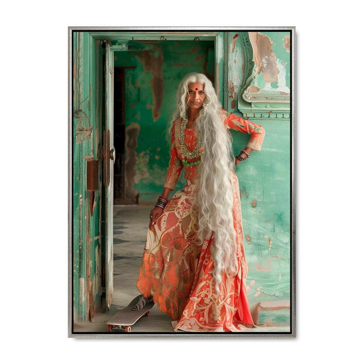 Doorway Diva - 60x80 cm. - Sølv ramme