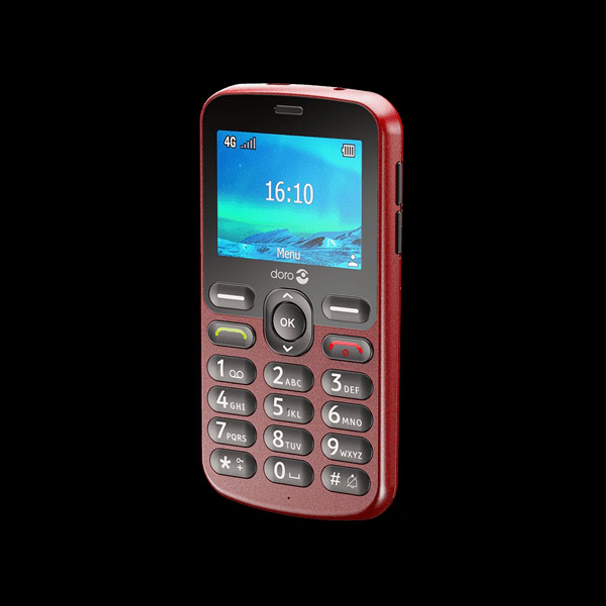 Doro 1881 4G Mobiltelefon - Rød / Sort - Rød