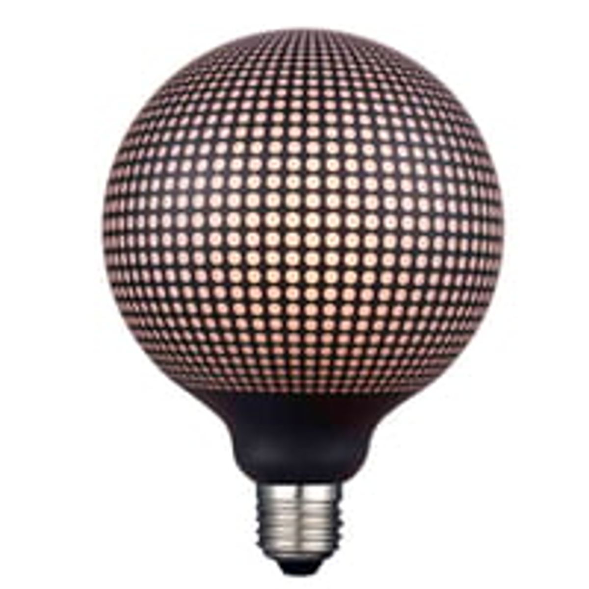 Dots Print LED-lyskilde, 6W, 125mm, E27, Sort