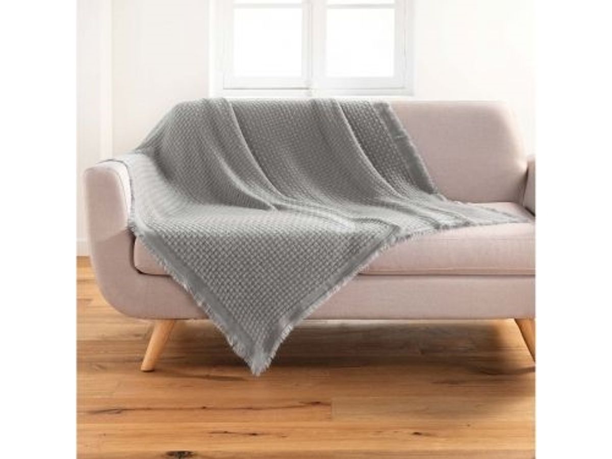 Douceur D`Interieur Pled Coraline Blanket - Gray 125X150