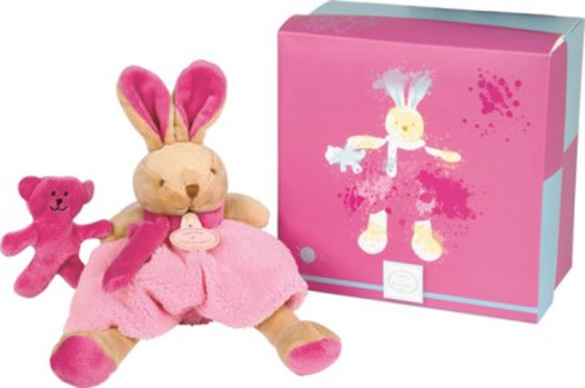 DouDou et Compagnie Kanin Grafitti Animals Pink 22 cm.