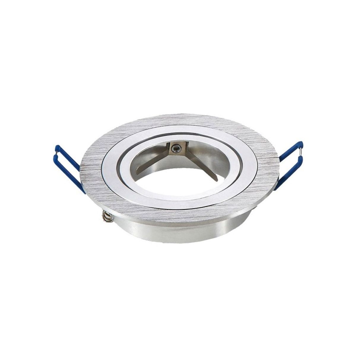 Downlight kit uden lyskilde - Hul: Ø7,5 cm, Mål: Ø9,1 cm, børstet aluminium, vælg MR16 eller GU10 fatning - Fatning : GU10