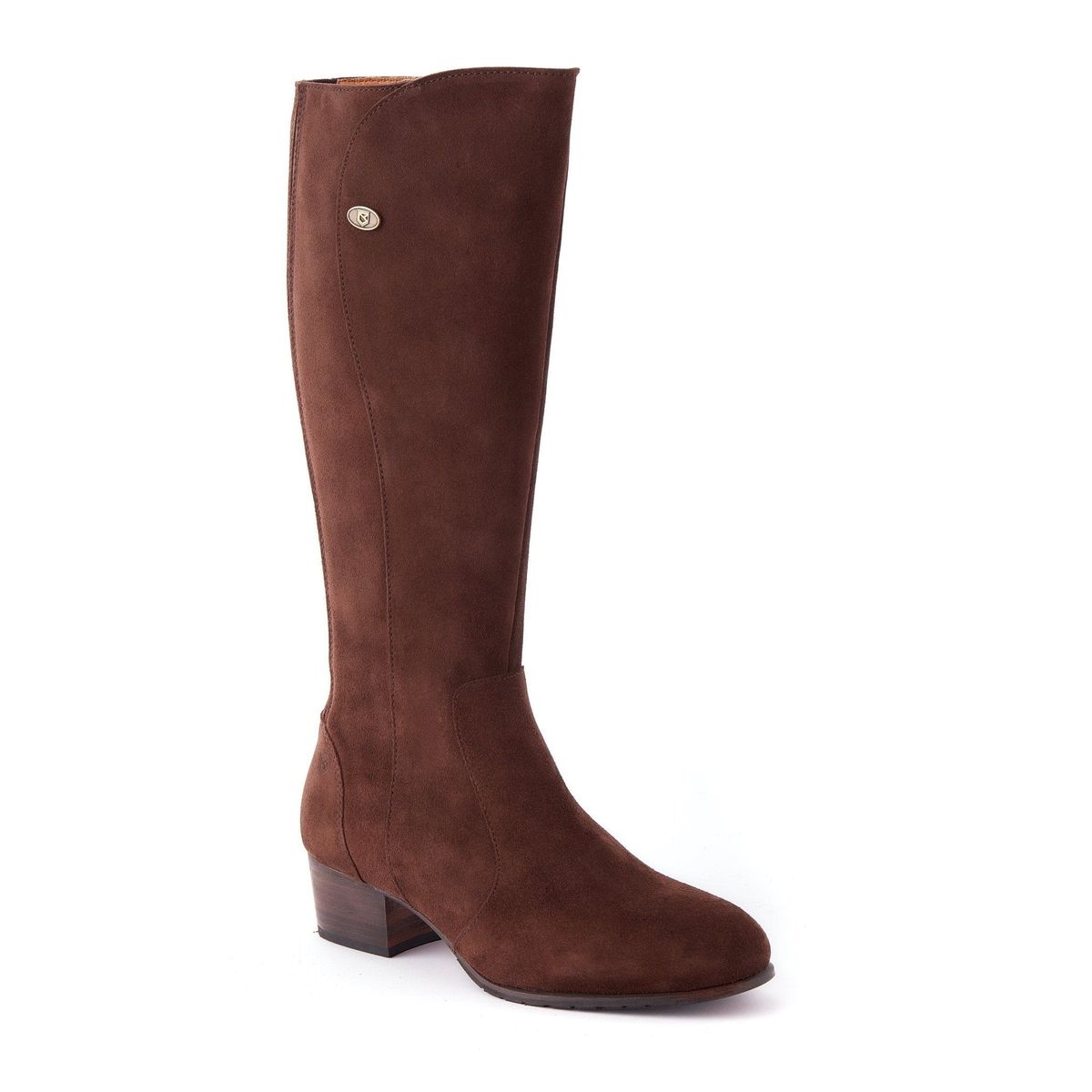 Downpatrick Ladies Knee-high støvle ruskind, Cigar mørkebrun - 39