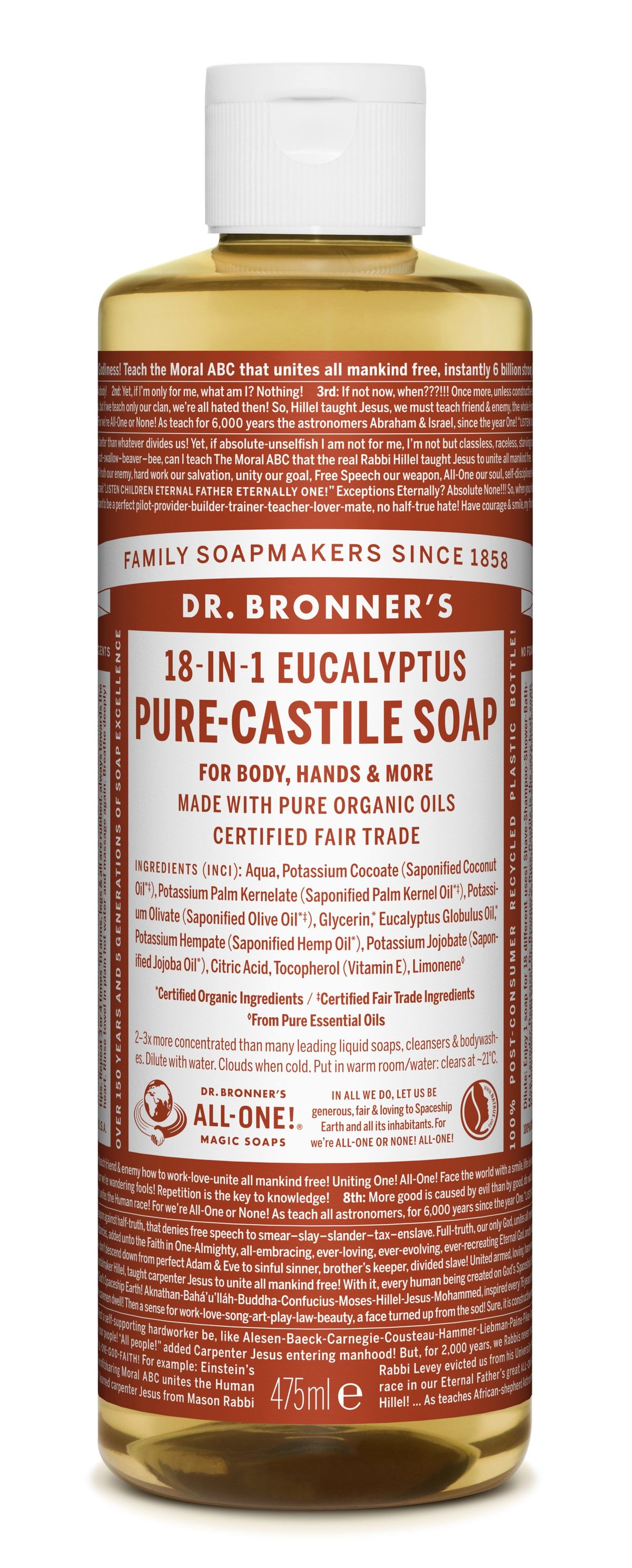 DR. BRONNERS MULTISÆBE MED EUKALYPTUS - BODY & RENGØRINGS SÆBE - sæbe - Dr. Bronner's - StudioBuus