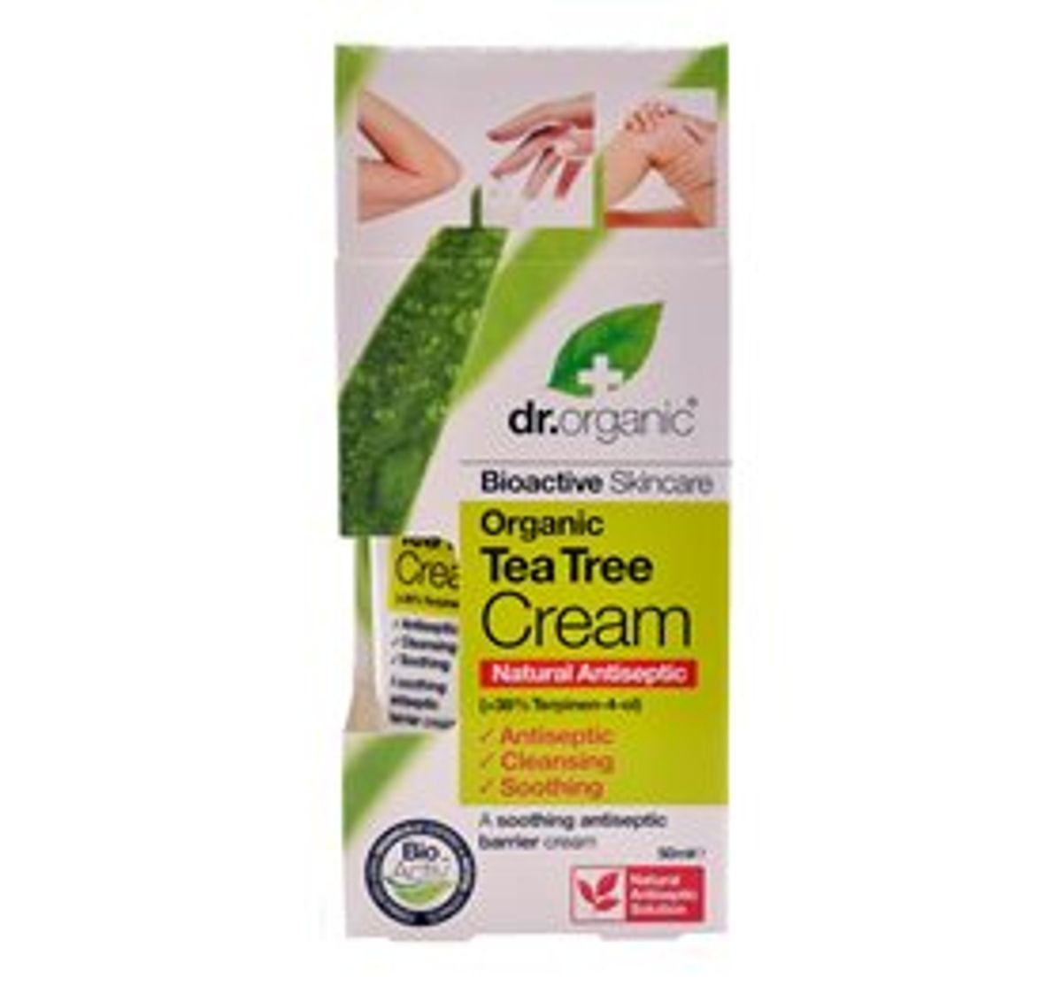 Dr. Organic Antiseptisk Cream Tea Tree &bull; 50ml.