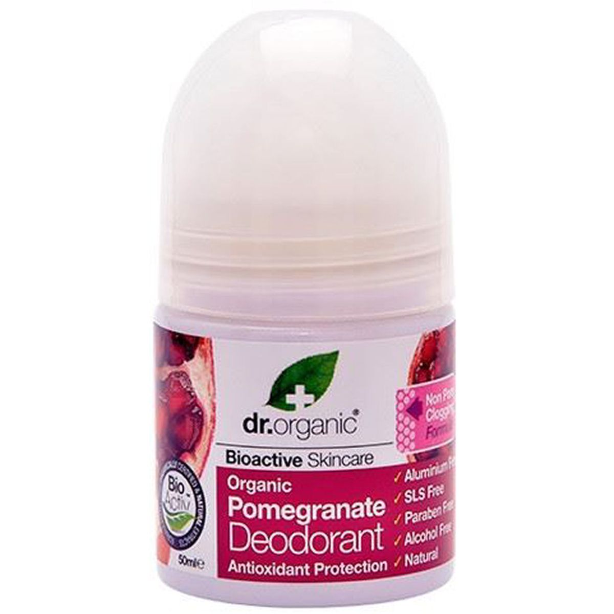 Dr. Organic bioactive skincare organic pomegranate deodorant 50ml