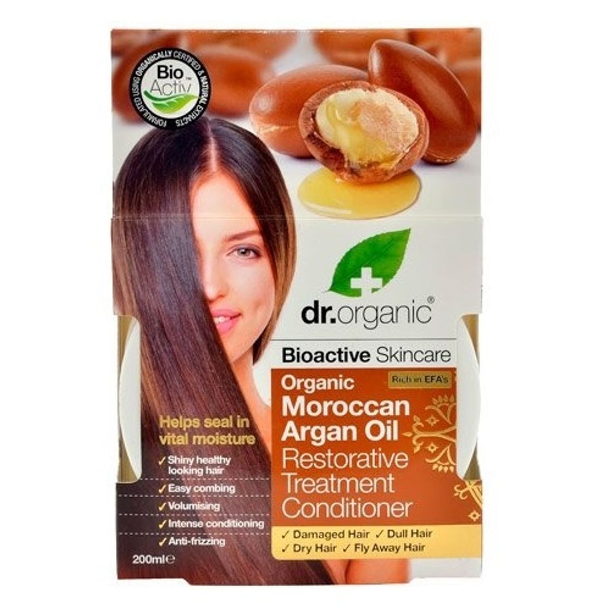 Dr. Organic Hair treatment conditioner Argan 200ml.