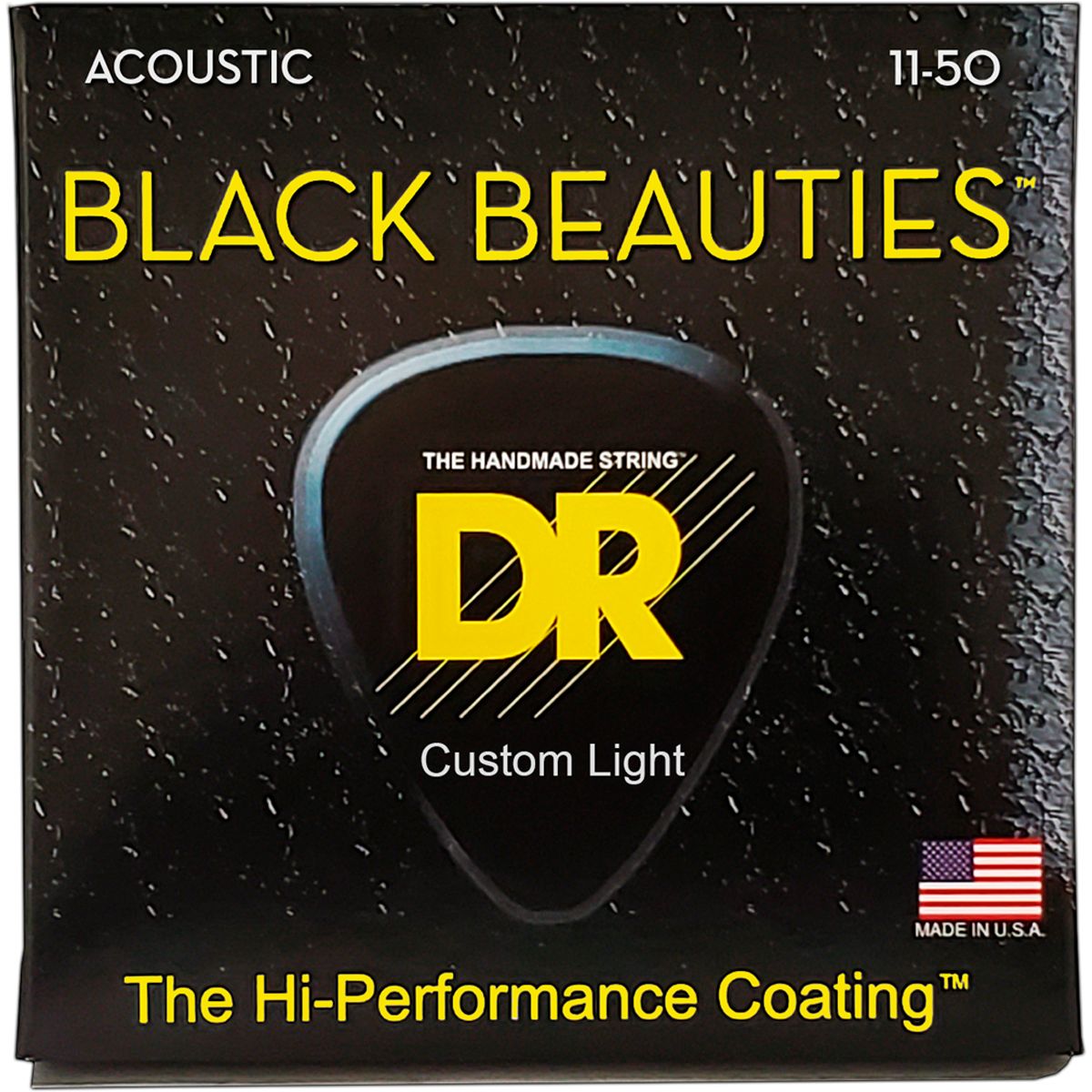 DR Strings BKA-11 Black Beauties western-guitar-strenge, 011-050