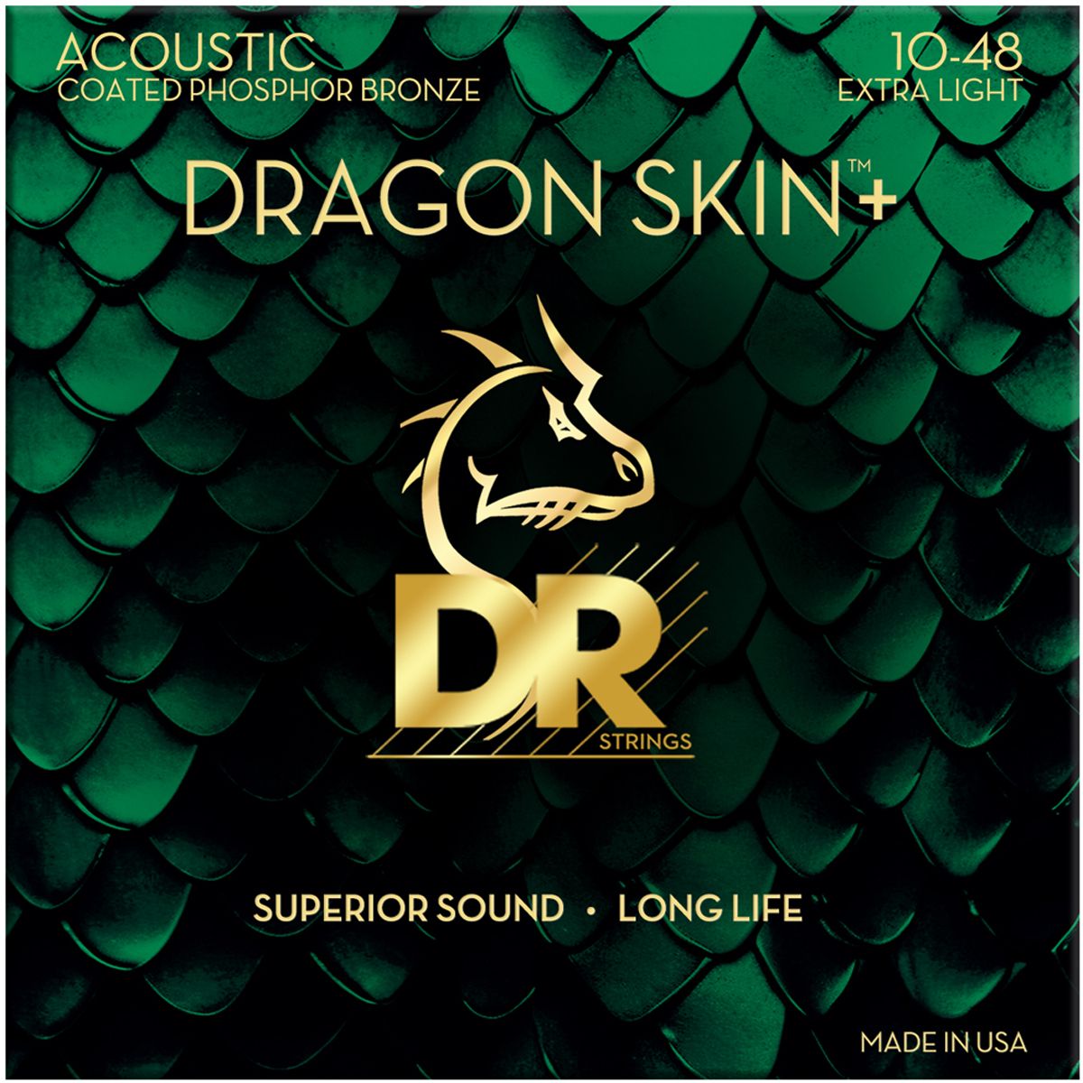 Dr Strings DAP-10 Dragon skin+ western-guitar-strenge, 010-048