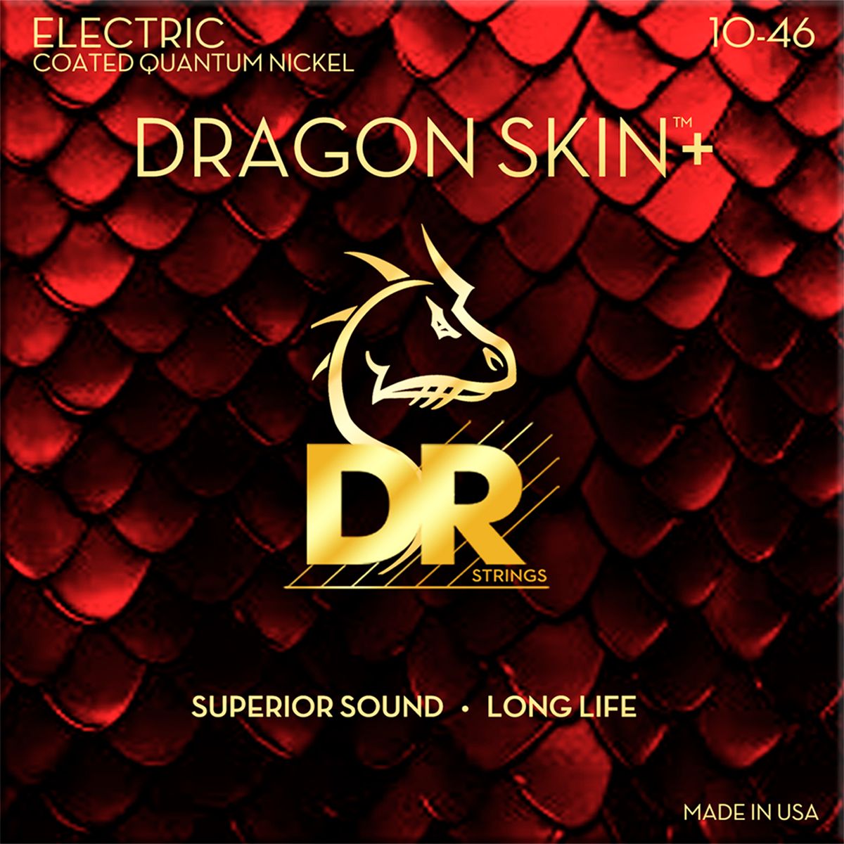 Dr Strings DEQ-10 Dragon skin+ el-guitar-strenge, 010-046