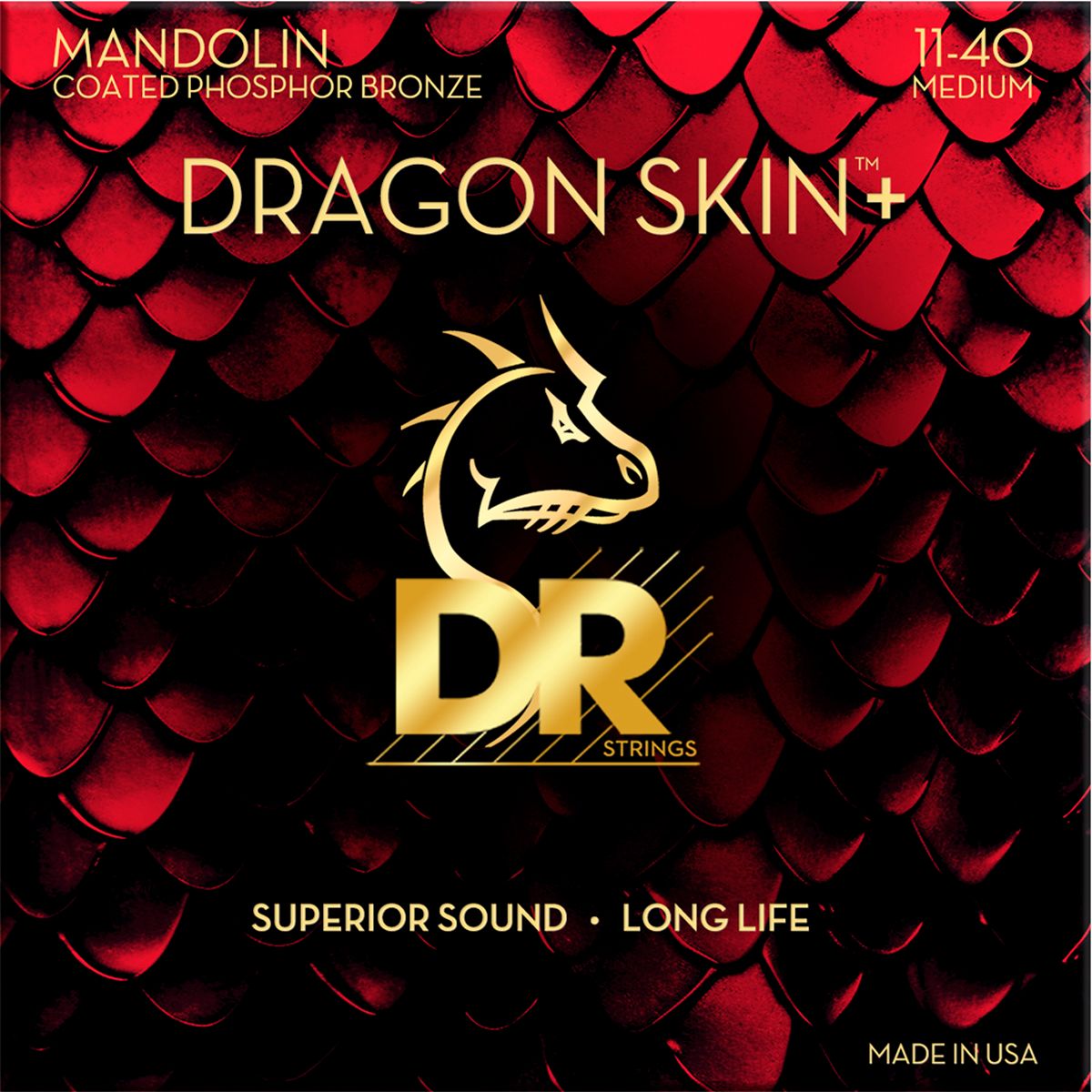 Dr Strings DMP-11 Dragon skin+ mandolin-strenge, 011-040