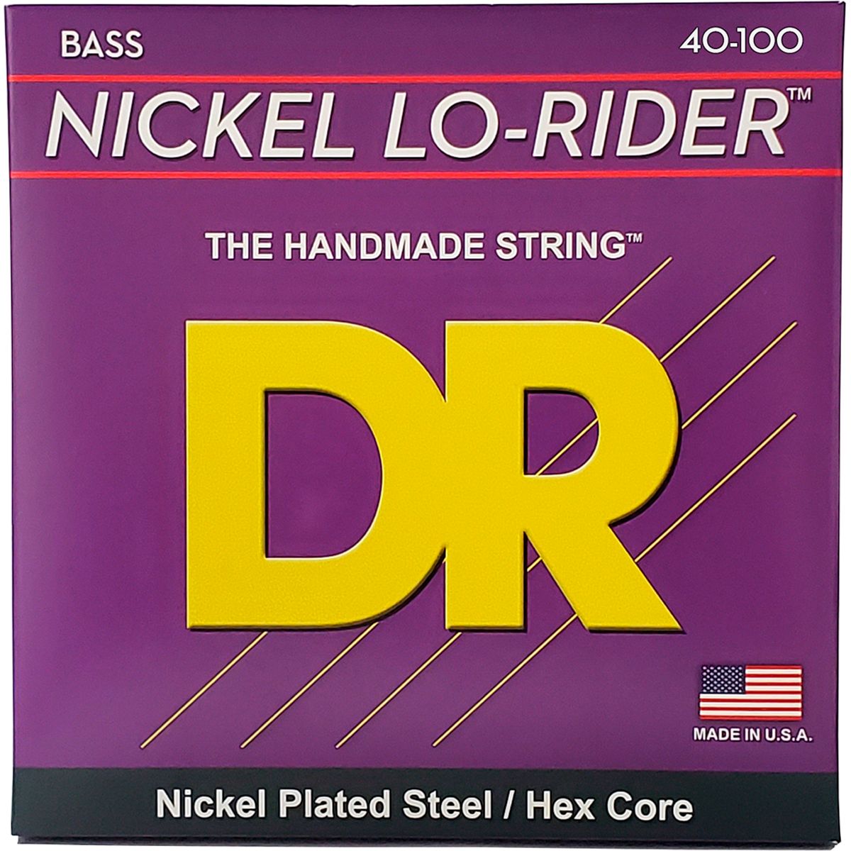 DR Strings NLH-40 Nickel Lo-Rider bas-strenge, 040-100