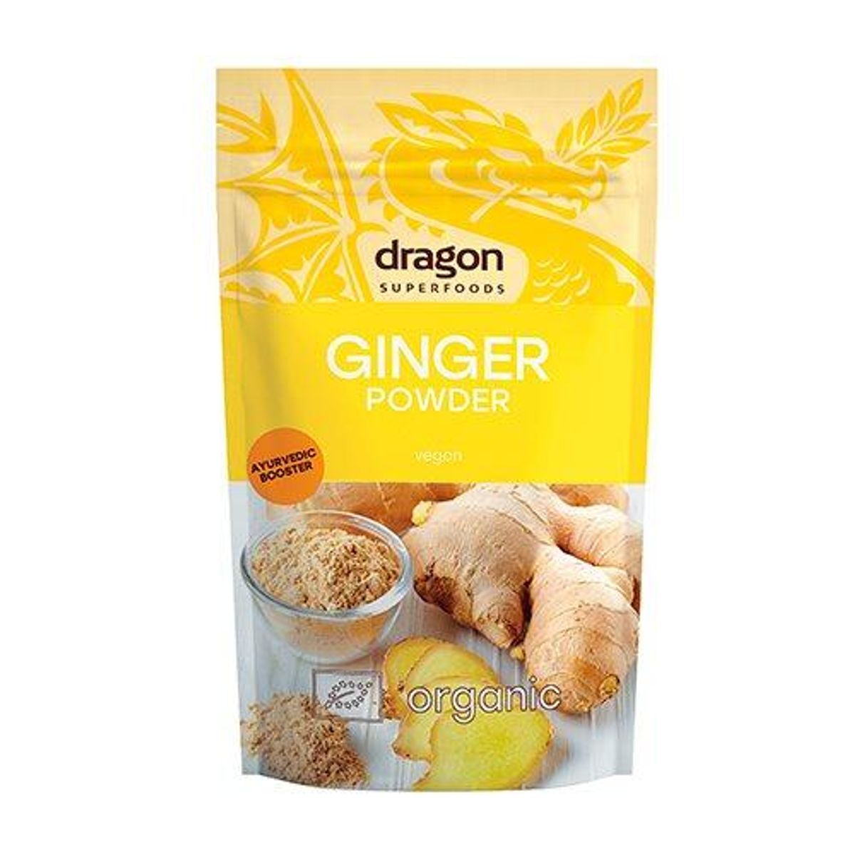 Dragon Superfoods Ingefær pulver Ø, 200g.