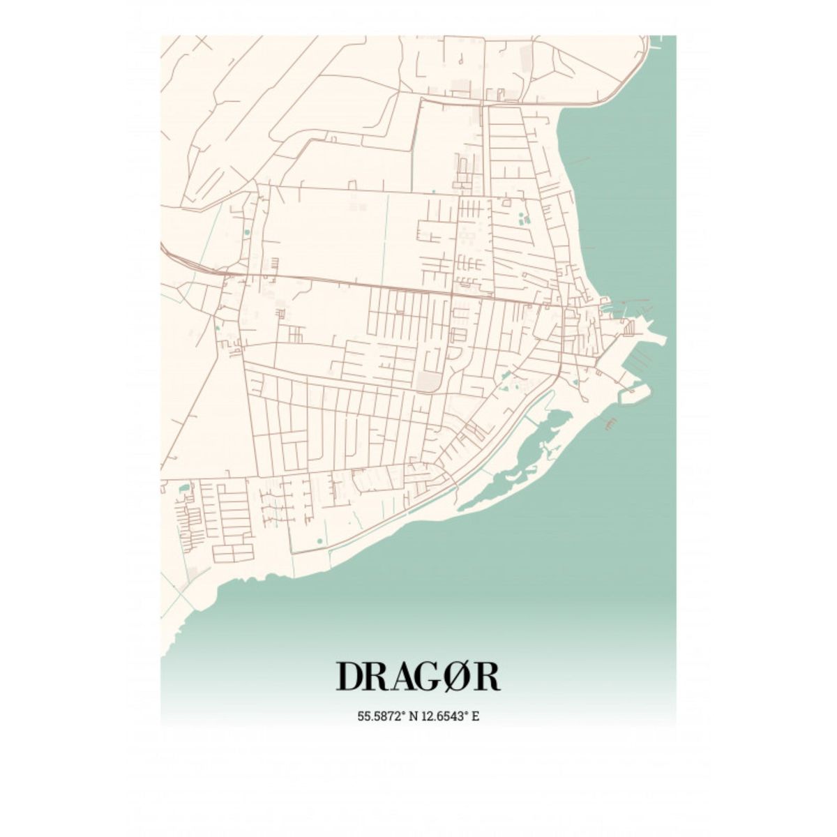 Dragør byplakat 30x42 cm (A3)