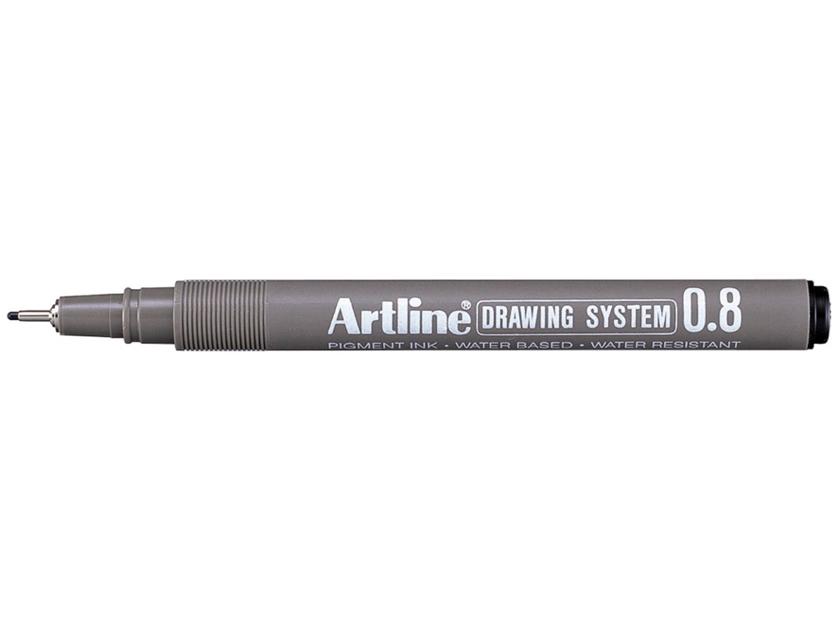 Drawingpen Artline 0,8mm Sort