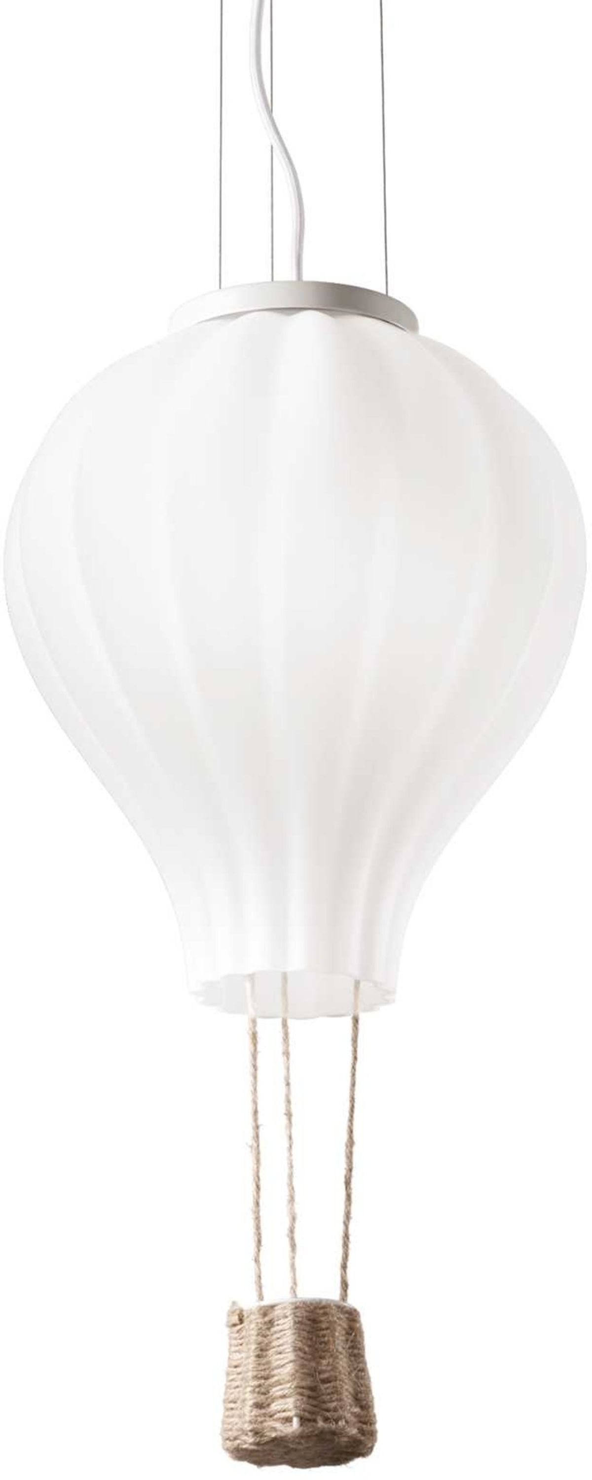 Dream Big, Pendel lampe, E27 max 1 x 42W, E27, hvid, glas, stof, Ø300xHmin710/max2800mm