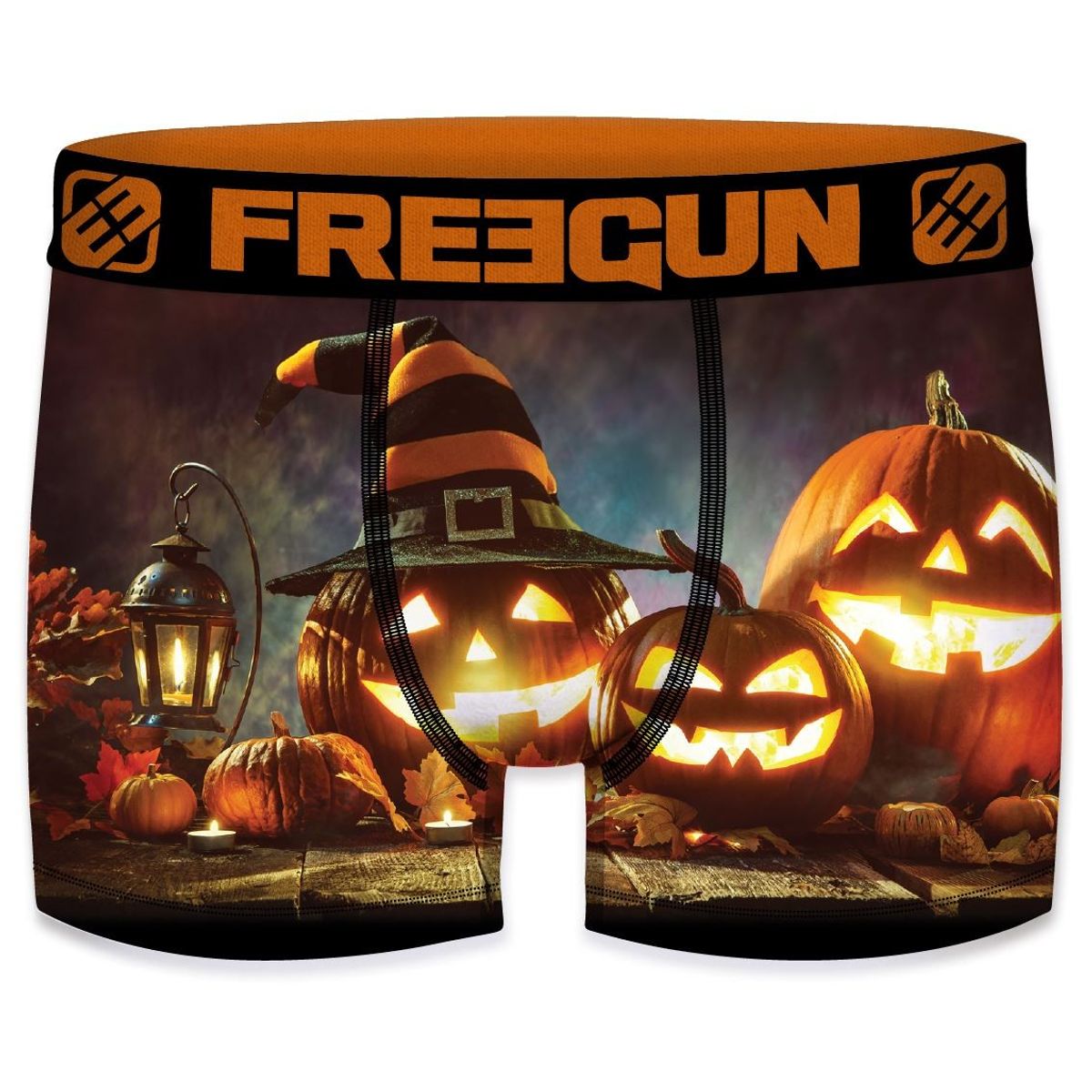 Drenge Microfiber Boxershorts - Halloween Græskar - Freegun