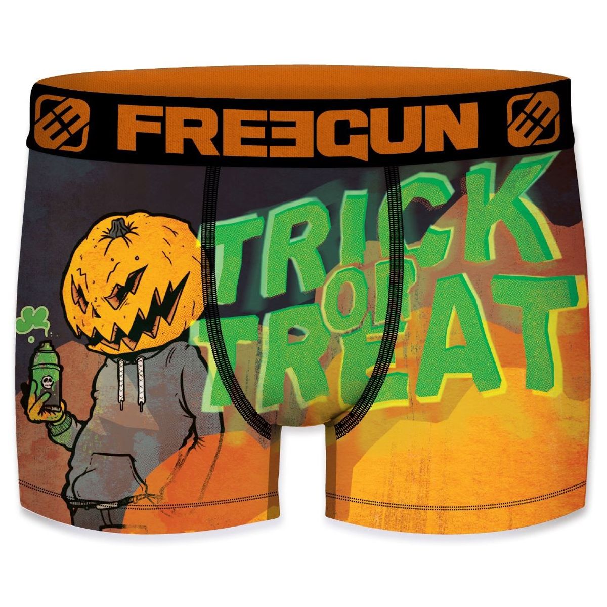 Drenge Microfiber Boxershorts - Halloween Trick or Treat - Freegun