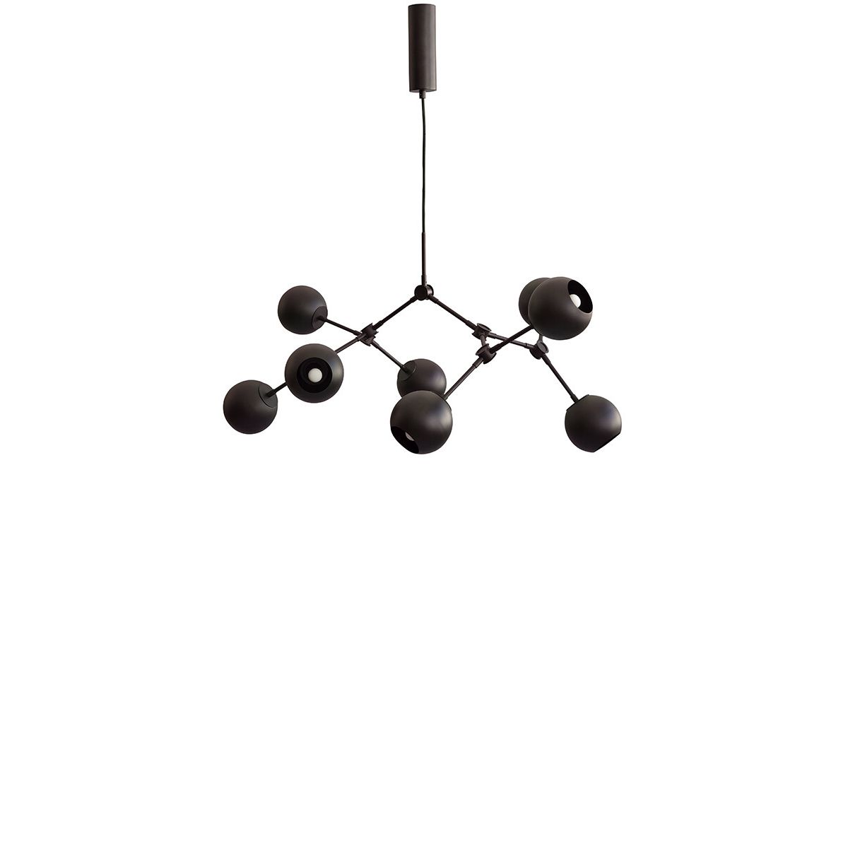 Drop Chandelier Globe, Mini, Burned Black fra 101 Copenhagen