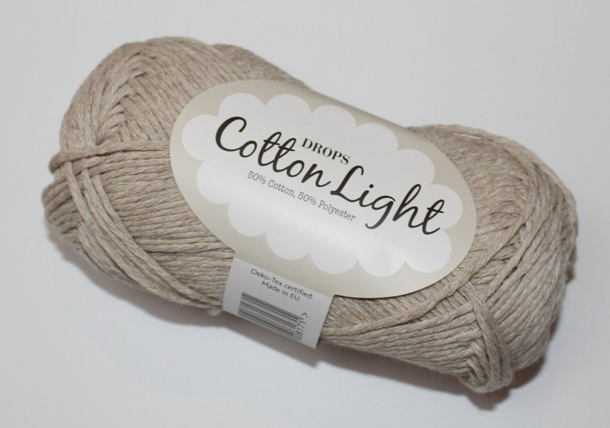 Drops garn Cotton Light, Lysebeige color 21, 50 gram