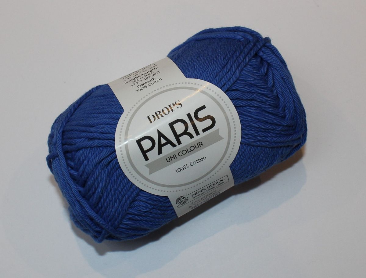 Drops Paris Uni Colour - Kongeblå farve 09, 50 gram