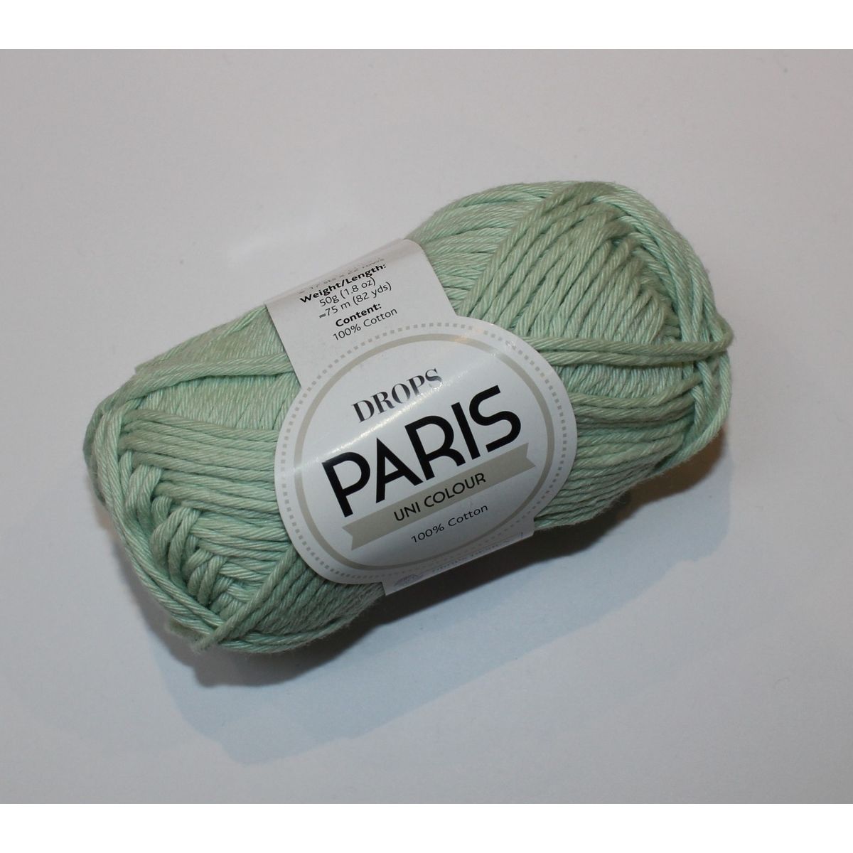 Drops Paris Uni Colour - Mintgrøn farve 21, 50 gram