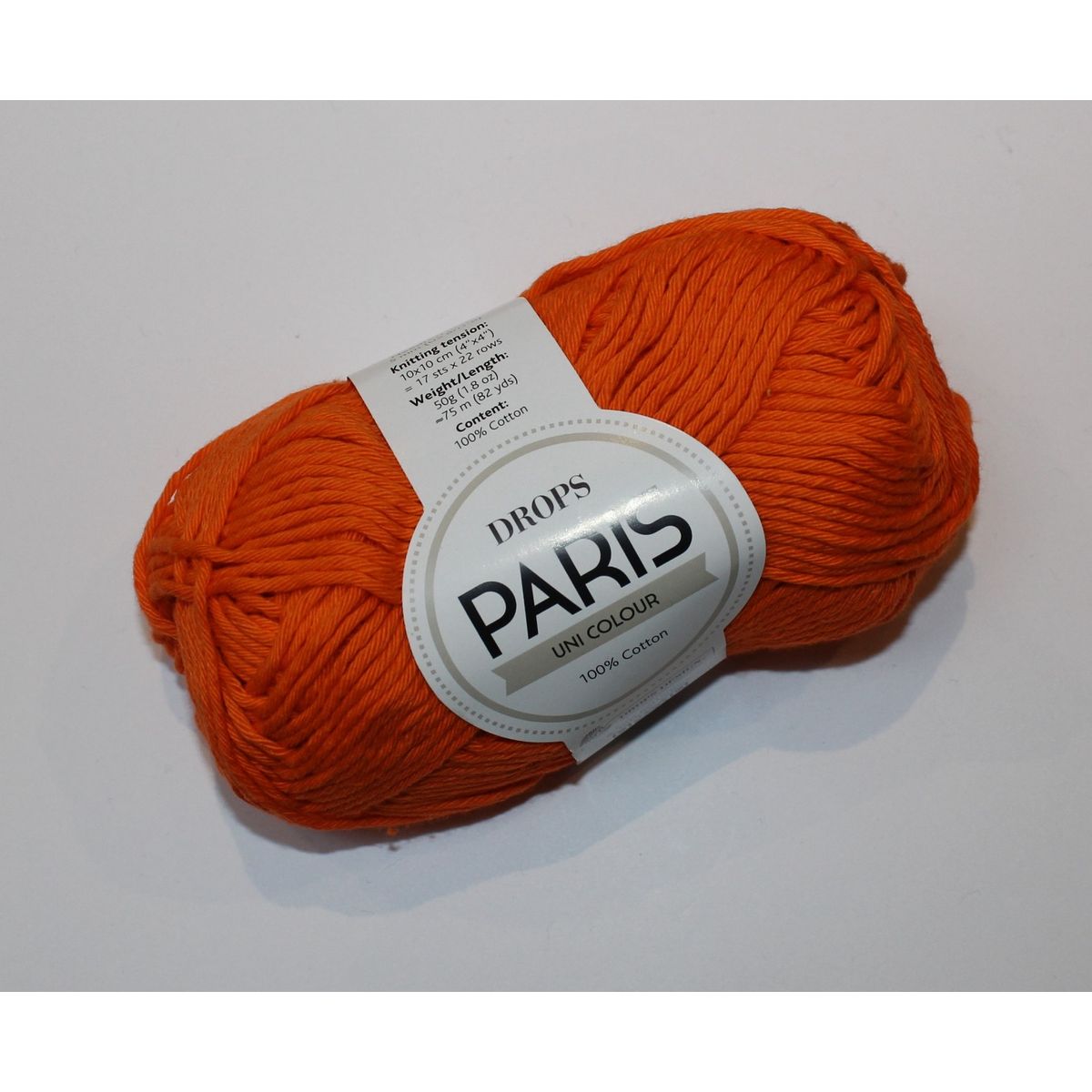 Drops Paris Uni Colour - Orange farve 13, 50 gram